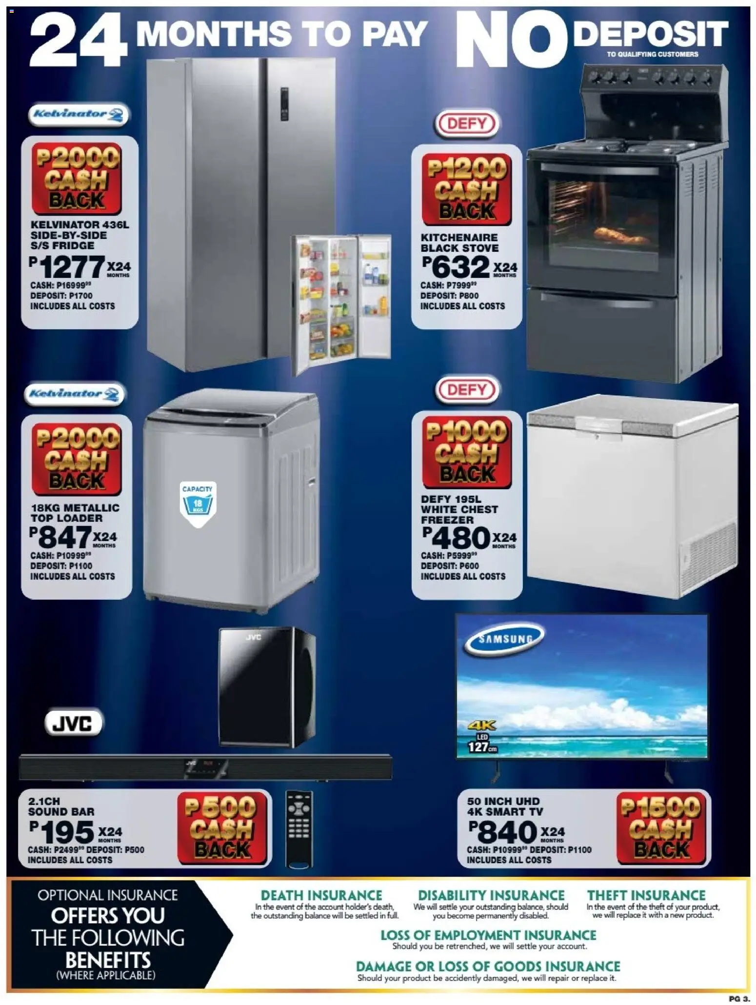 New Lewis Stores catalogue – valid from 11.05.2026 | Page: 3 | Products: Freezer, Stove, TV, Fridge