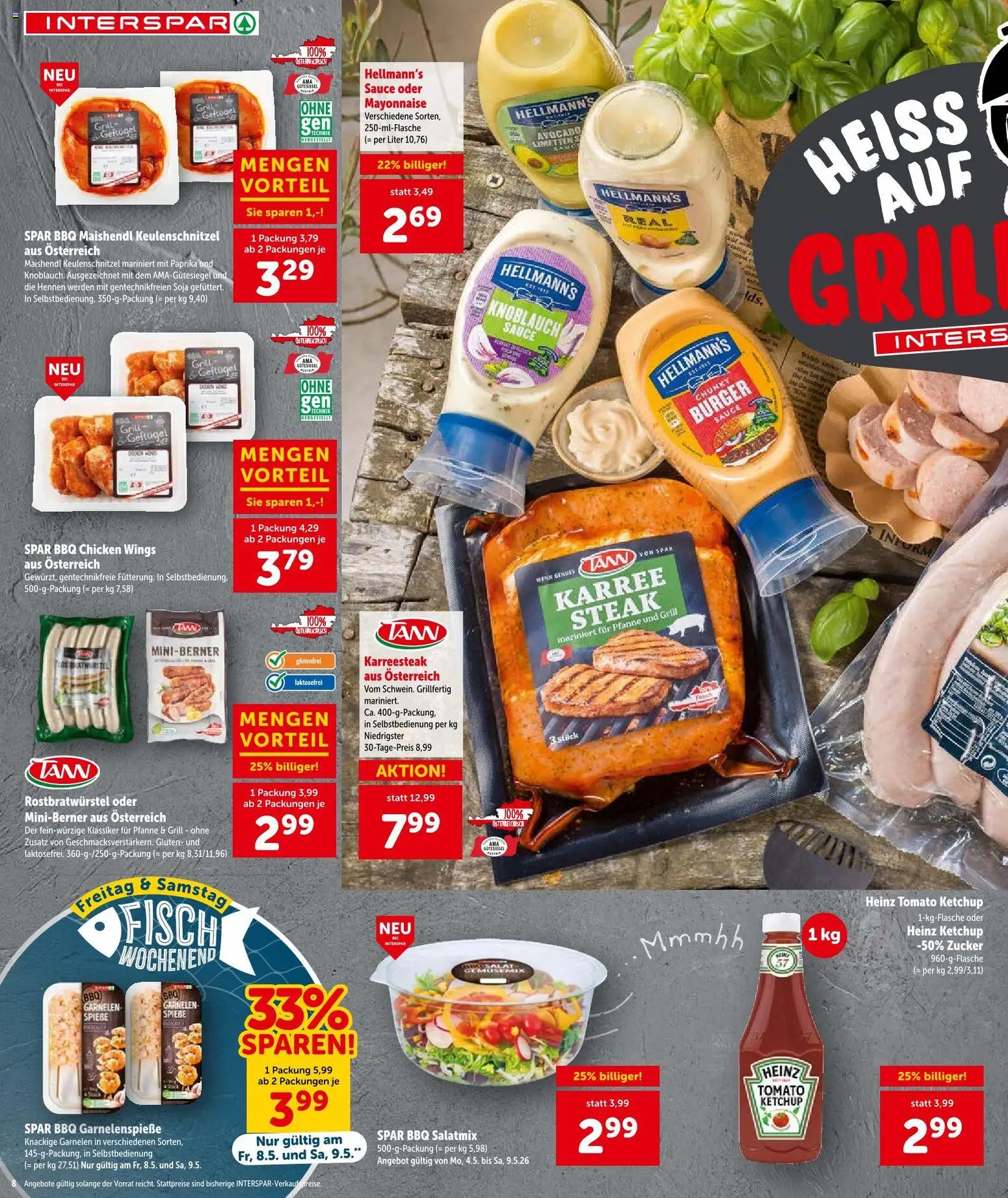 Interspar Flugblatt - Steiermark gültig ab 07.05.2026 | Seite: 8 | Produkte: Ketchup, Avocado, Mayonnaise, Grill