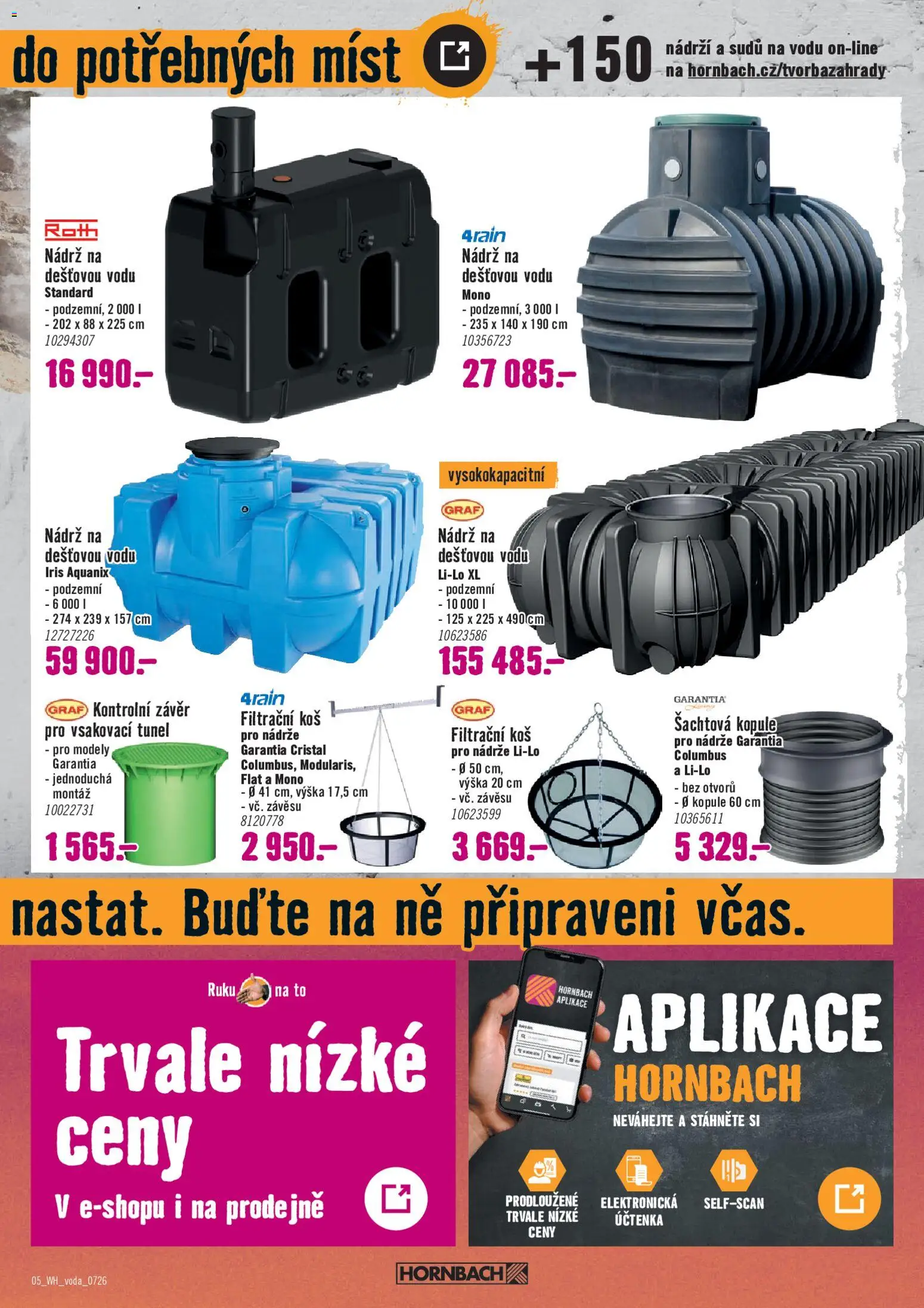 HORNBACH leták - Dešťová voda od 22.07.2026 | Strana: 5 | Produkty: Modely, Koš