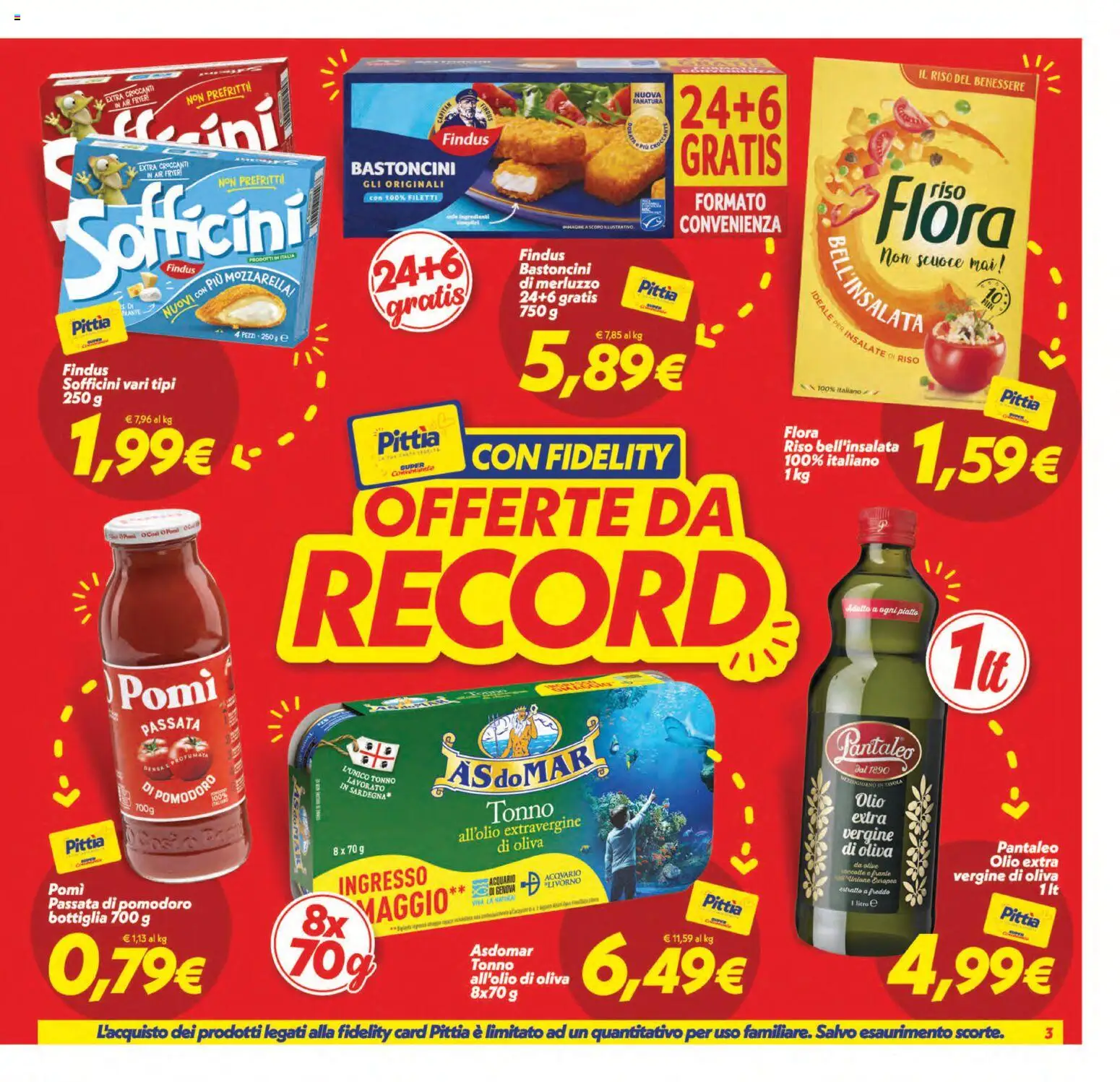 Volantino SuperConveniente del 21/08/2026 | Pagina: 3 | Prodotti: Mozzarella, Passata di pomodoro, Tonno, Bottiglia