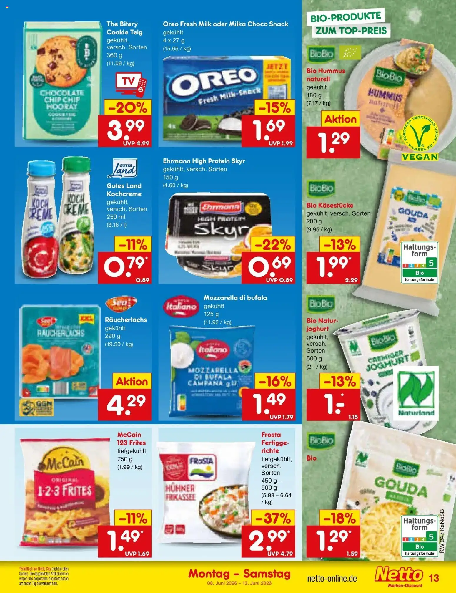 Netto Marken-Discount Prospekt Bonn – gültig ab 08.06.2026 | Seite: 21 | Produkte: Mozzarella, Milka, Creme, Skyr