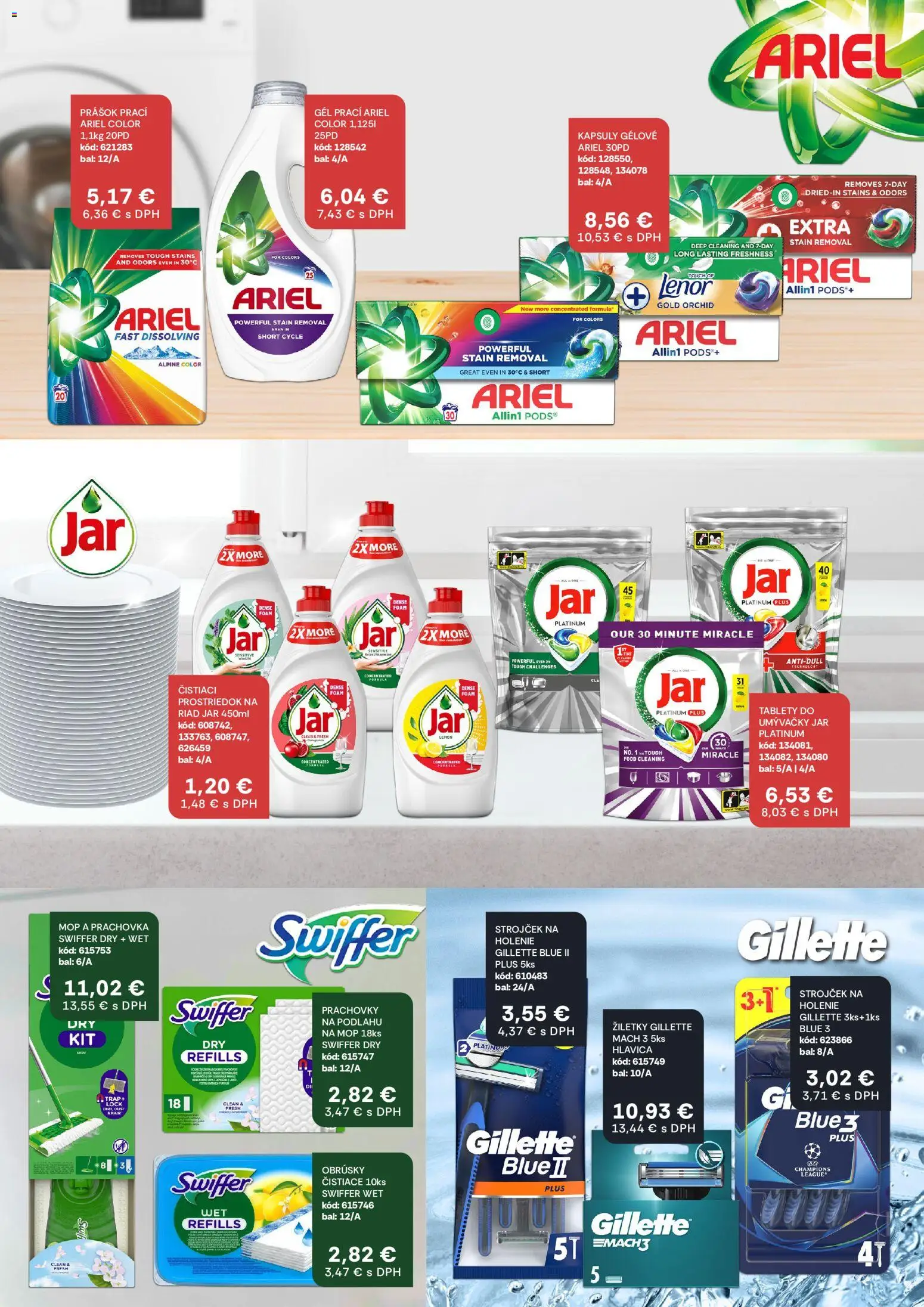Nové Labaš akcie – leták je platný od 14.08.2026 | Strana: 34 | Produkty: Strojček, Mop, Riad, Lenor