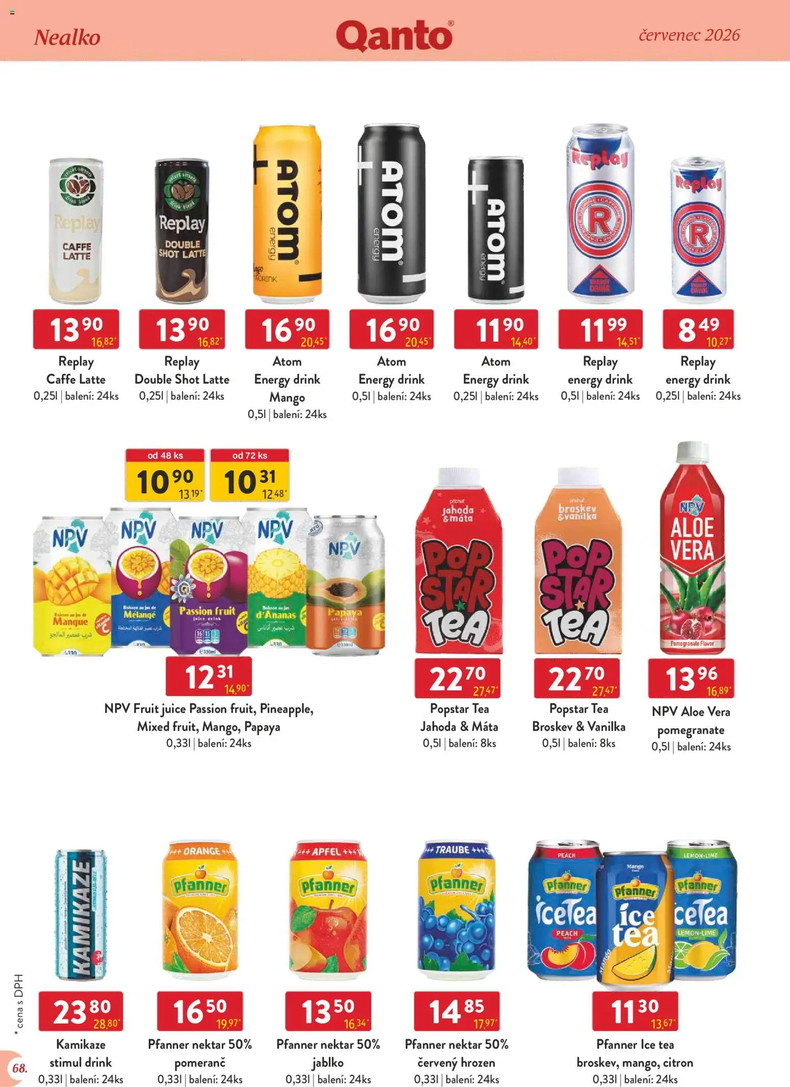 Astur & Qanto leták - Velkoobchod 07/2026 od 01.07.2026 | Strana: 68 | Produkty: Citron, Aloe vera, Ice tea, Energy drink