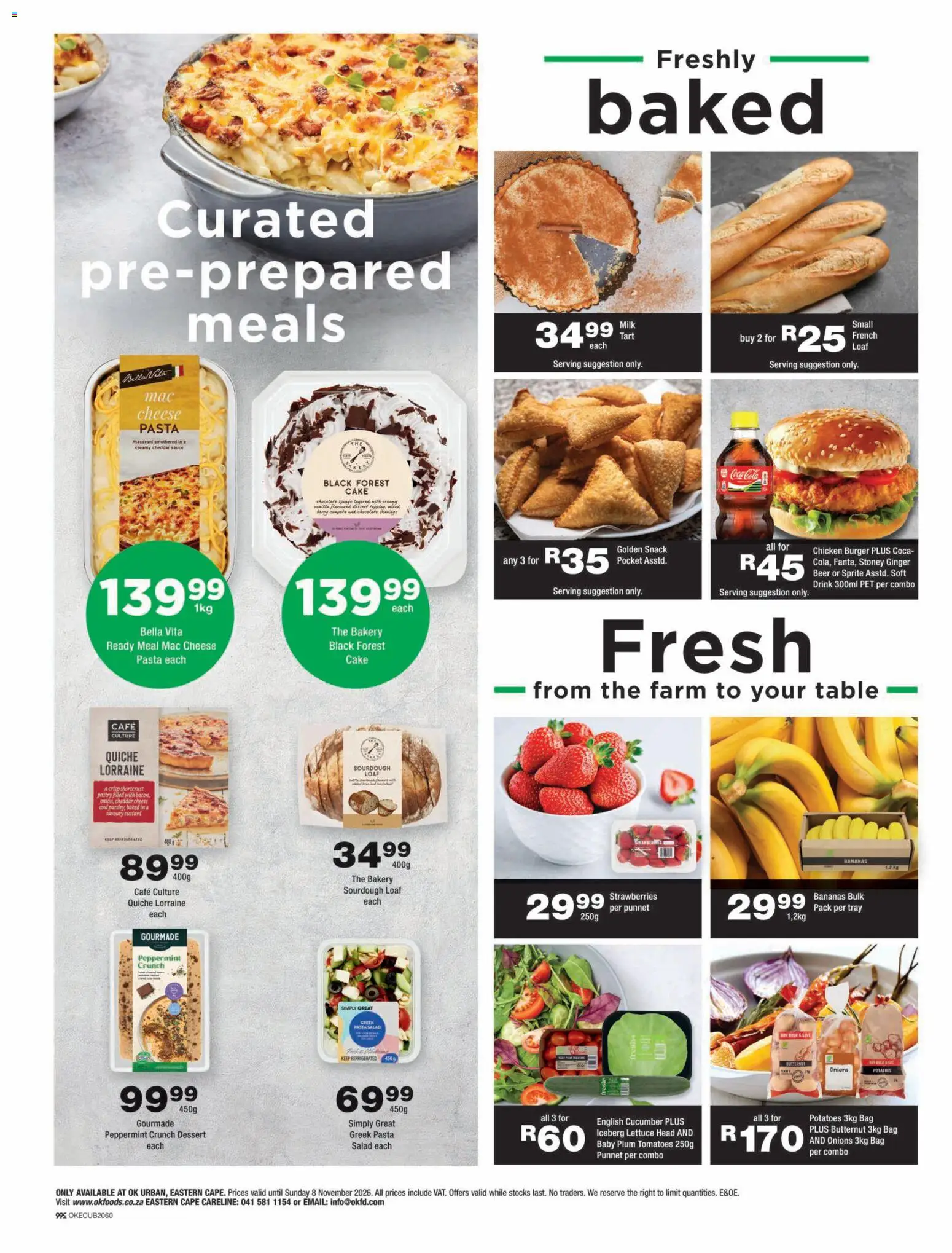 New OK Foods catalogue – valid from 23/10/2026 | Page: 2 | Products: Dessert, Cheese, Sprite, Lettuce