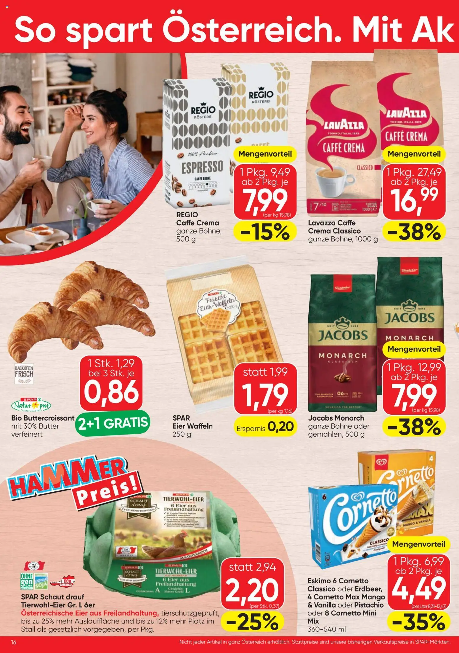 Spar - Flugblatt gültig ab 30.07.2026 | Seite: 16 | Produkte: Mango, Rum, Butter, Eier