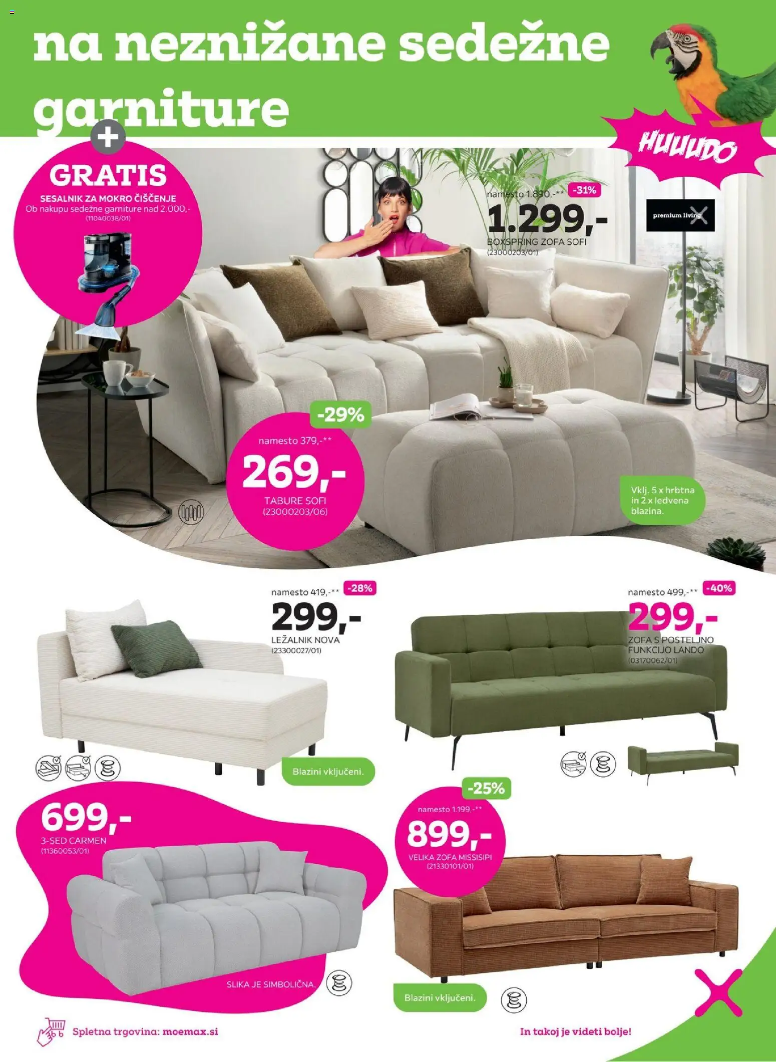 Novi Mömax katalog ponudbe – veljaven od 16.08.2026 | Stran: 7 | Izdelki: Ležalnik, Tabure, Sesalnik