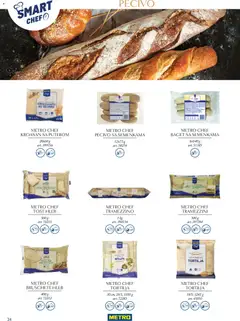 Metro katalog Smart Chef - pregled Metro kataloga - važi od 24.03.2026 | Strana: 34 | Proizvode: Tost hleb, Baget, Hleb, Pecivo