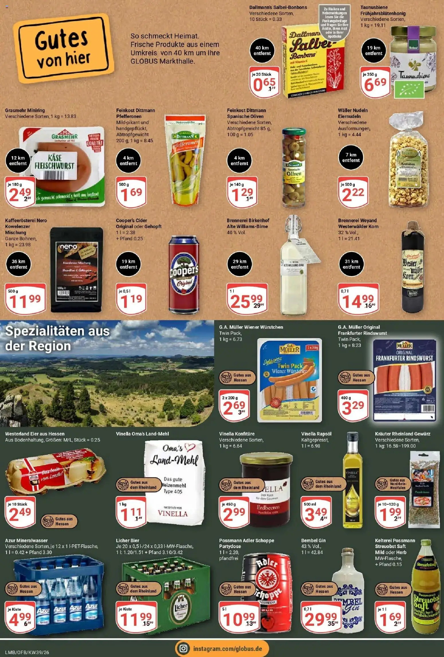 Globus Prospekt Limburg (ab 21.09.2026) » Angebote online | Seite: 21 | Produkte: Eier, Nudeln, Gin, Erdbeeren