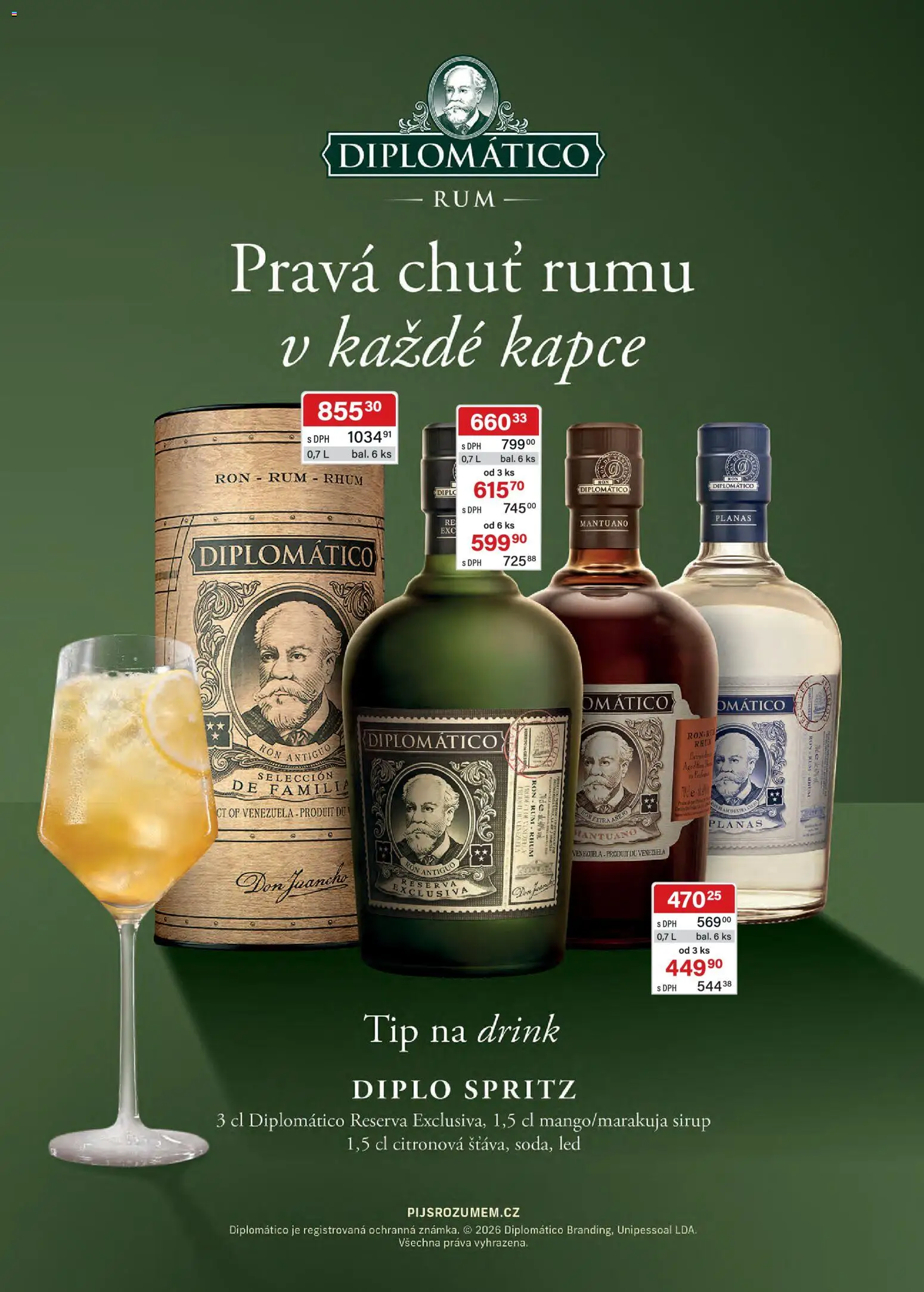 Astur & Qanto leták - Velkoobchod 07/2026 od 01.07.2026 | Strana: 26 | Produkty: Diplomatico, Spritz, Sirup, LED