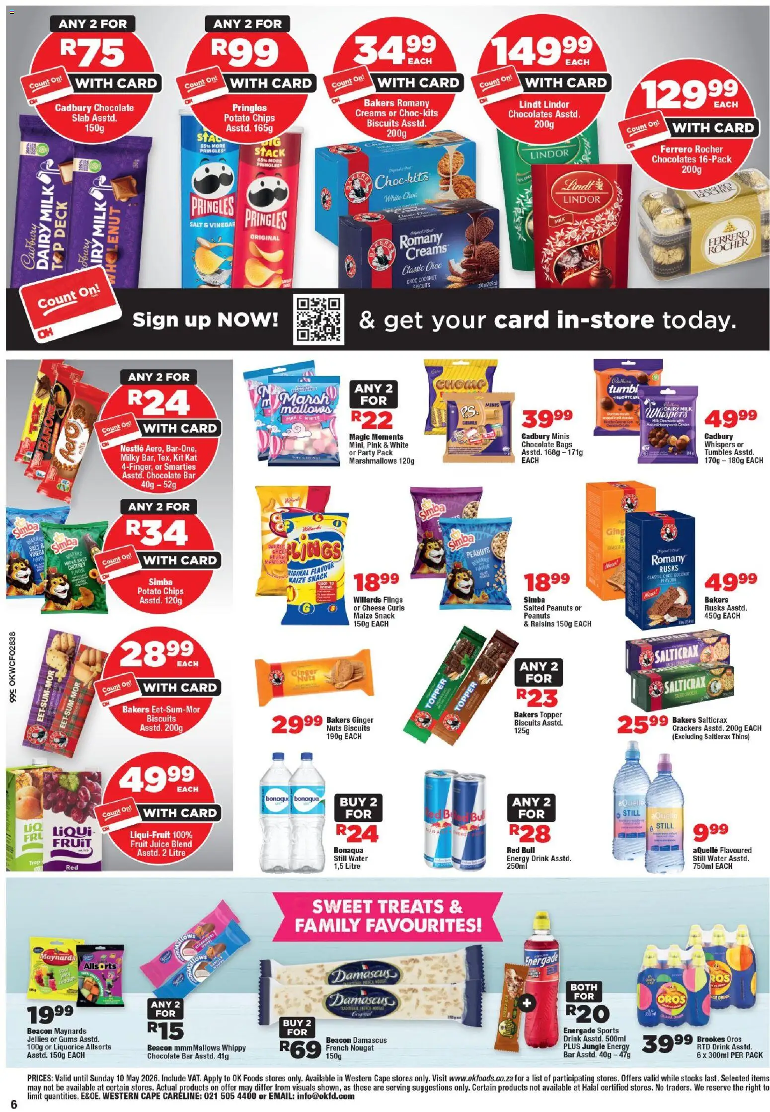 New OK Foods catalogue – valid from 24.04.2026 | Page: 6 | Products: Milk, Nuts, Raisins, Water
