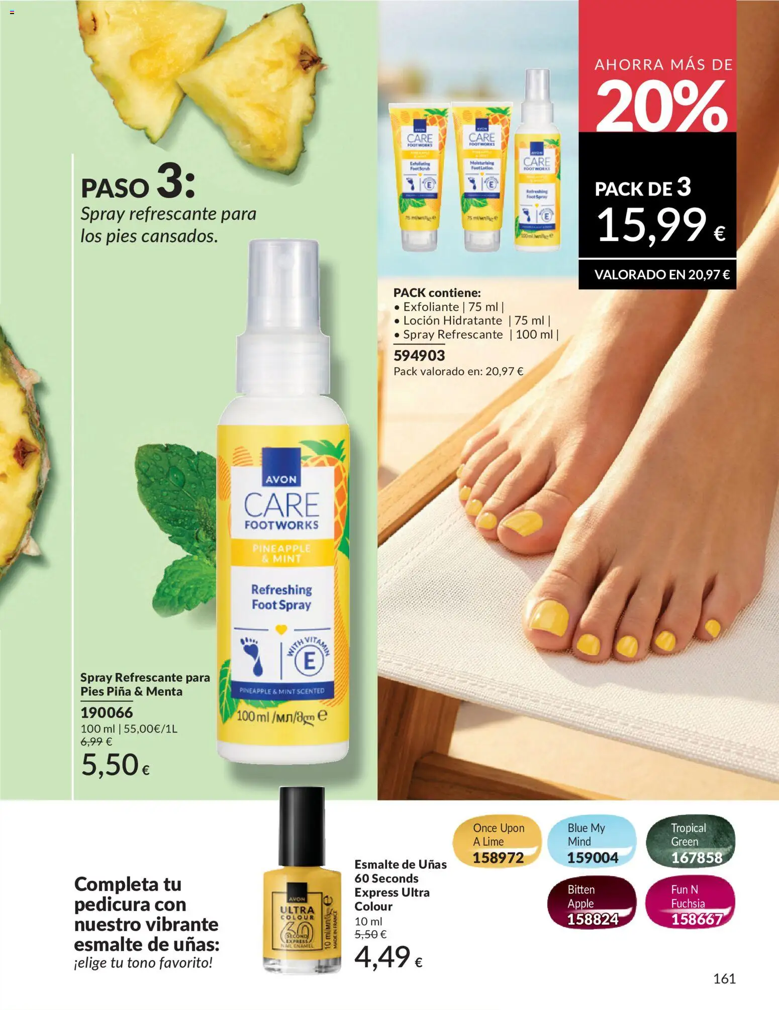 Catálogo AVON campaña 6 │ válido desde el 01.06.2026 | Página: 161 | Productos: Esmalte de uñas, Piña, Apple, Γαύρος