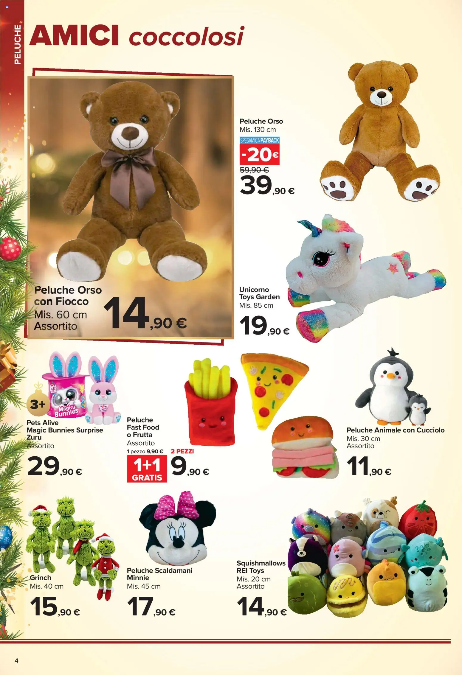 Volantino Carrefour del 23/10/2026 | Pagina: 4 | Prodotti: Peluche, Frutta