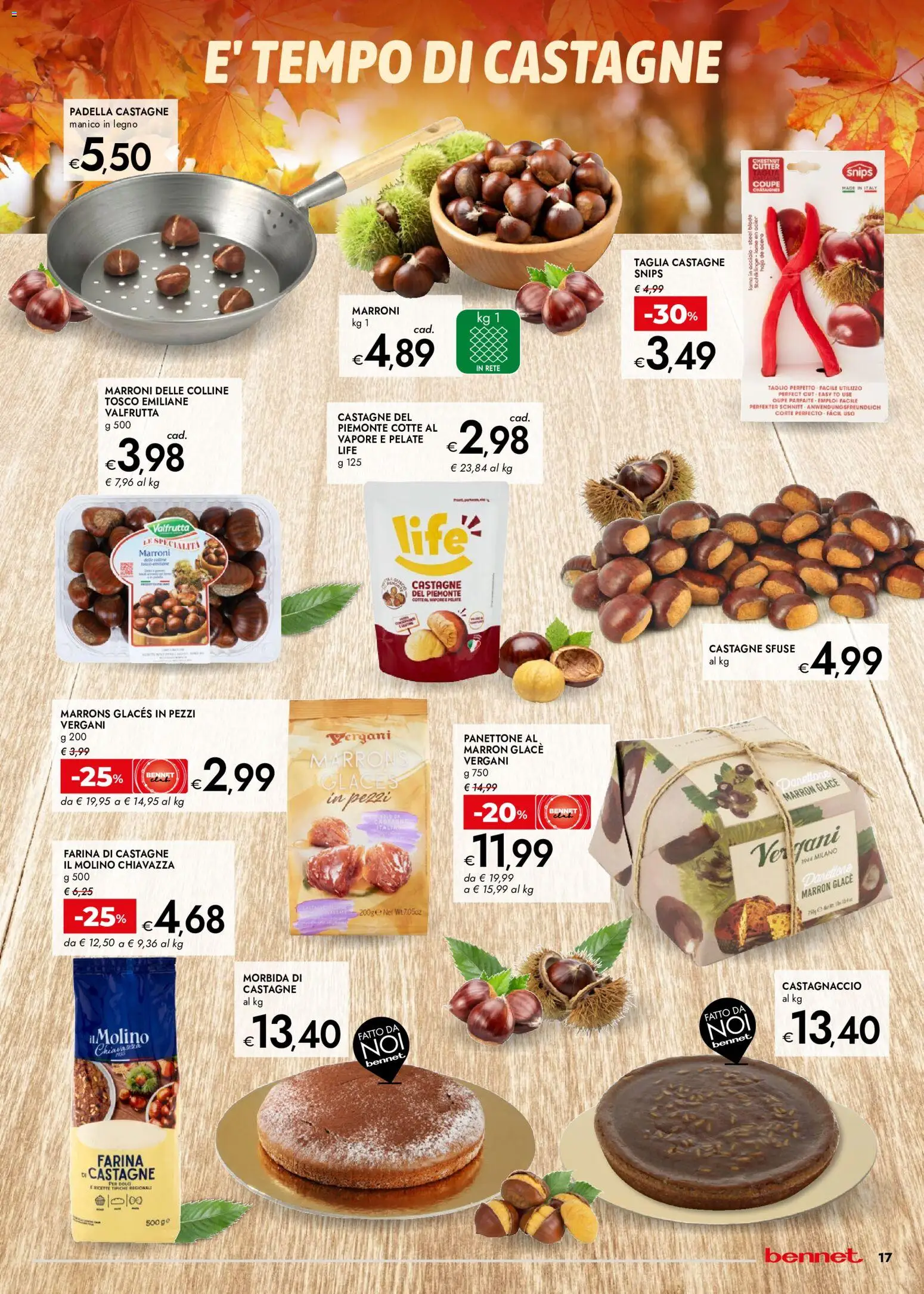 Volantino bennet del 22/10/2026 | Pagina: 17 | Prodotti: Taglio, Padella, Penne, Specialità