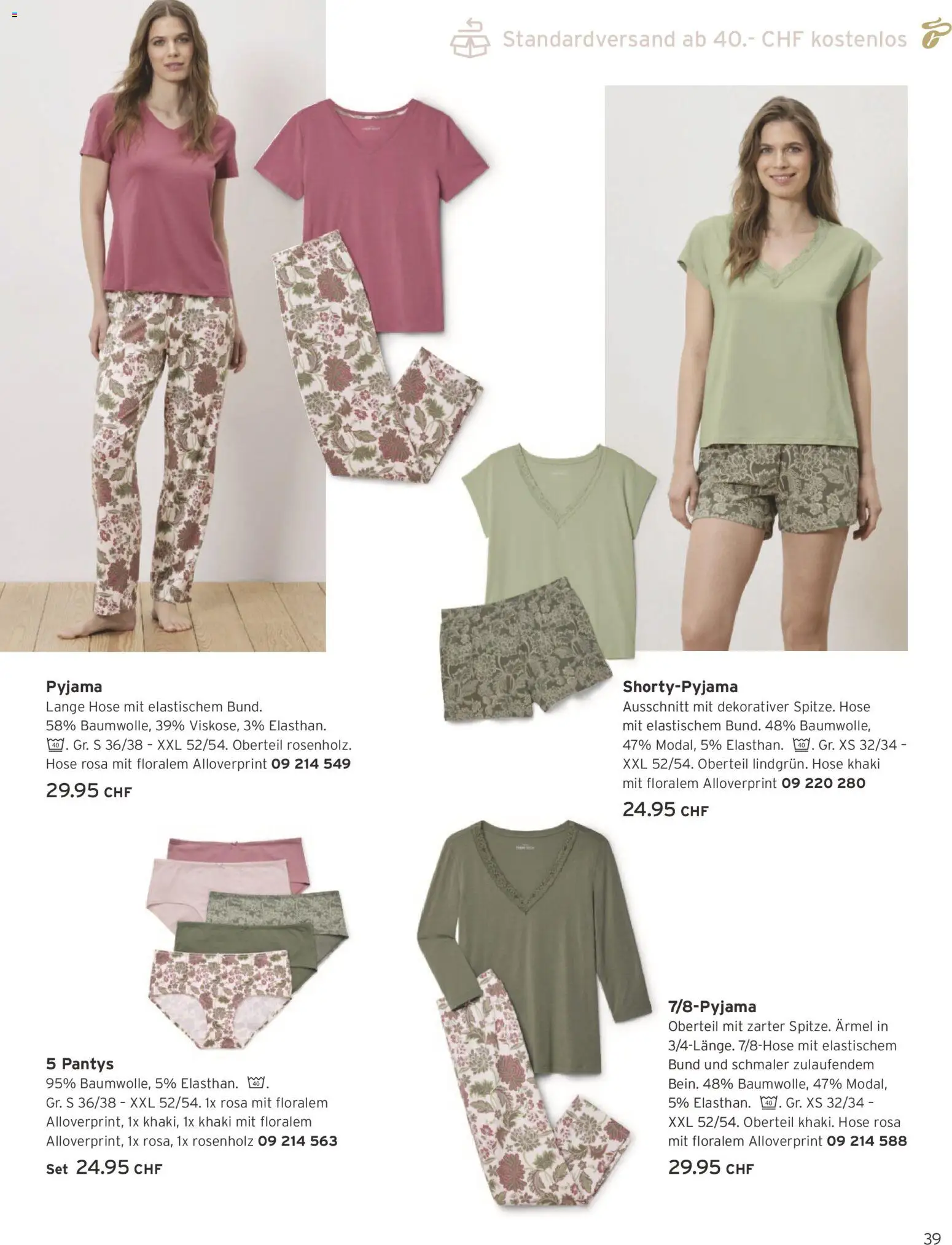 Tchibo aktionen – gültig ab 01.09.2026 | Seite: 39 | Produkte: Hose, Pyjama