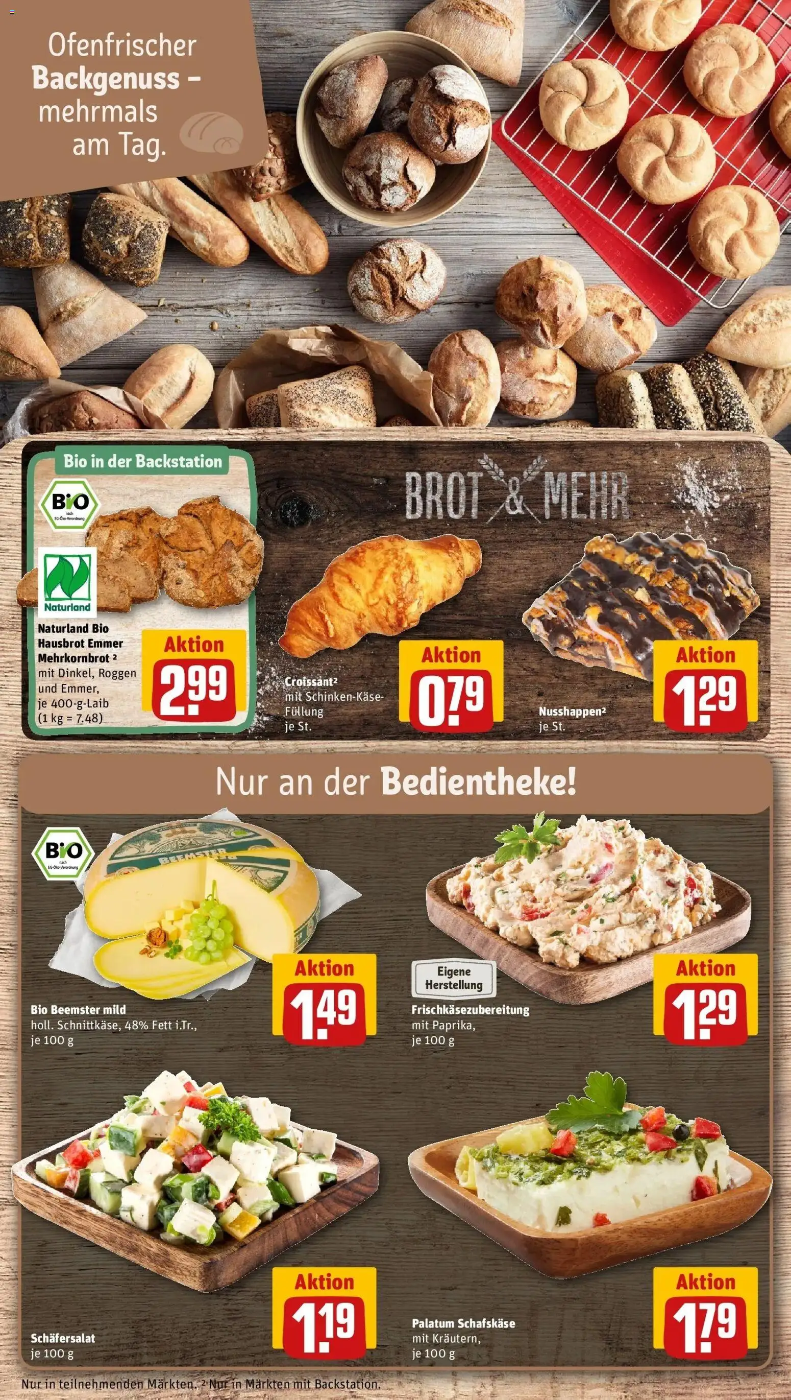 Rewe Prospekt Ranstadt	 – gültig ab 12.04.2026 | Seite: 9 | Produkte: Croissant, Brot, Schafskase