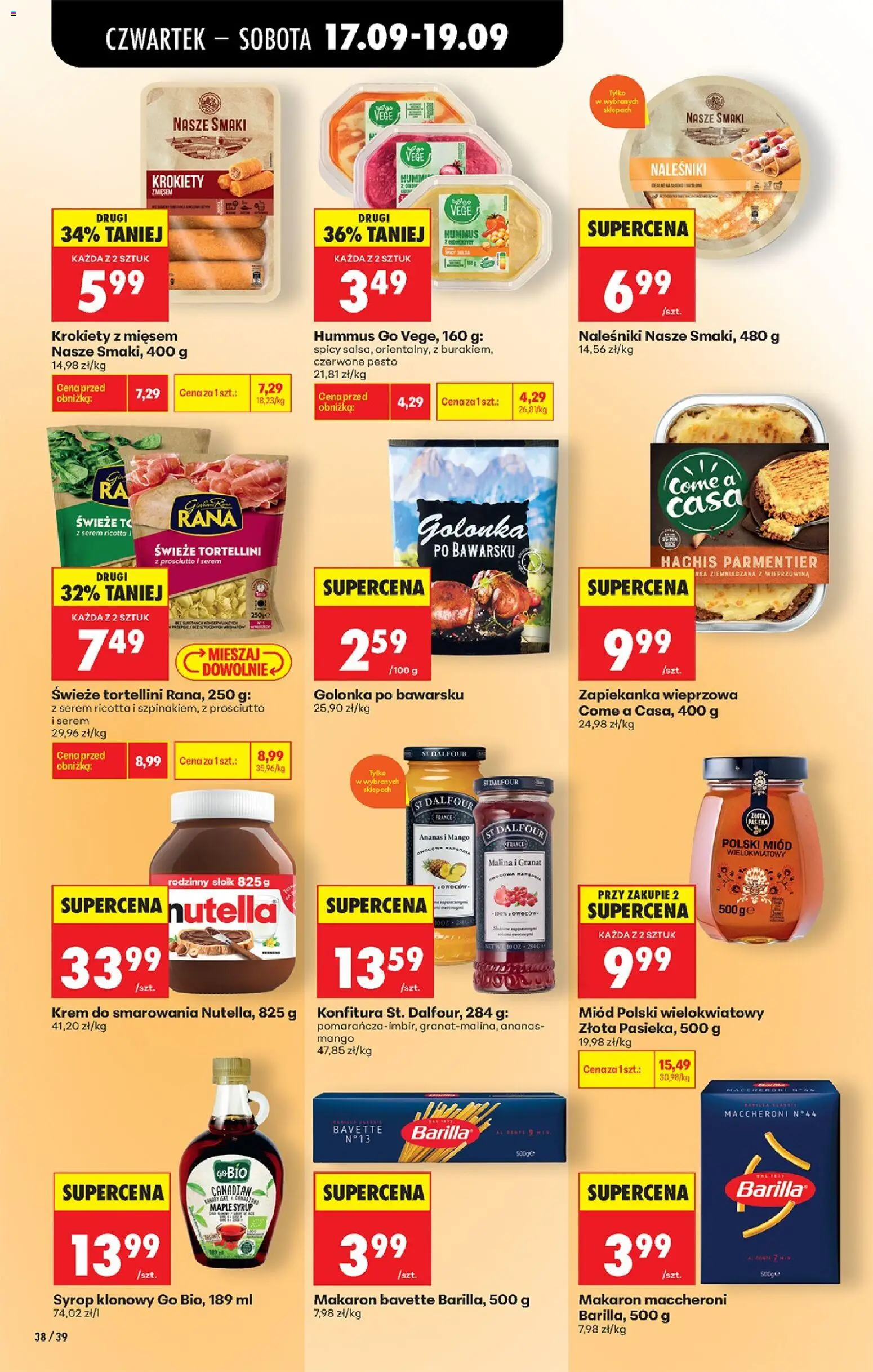 Biedronka gazetka od czwartku od 17.09.2026 | Strona: 58 | Produkty: Serem, Syrop klonowy, Zapiekanka, Miód wielokwiatowy