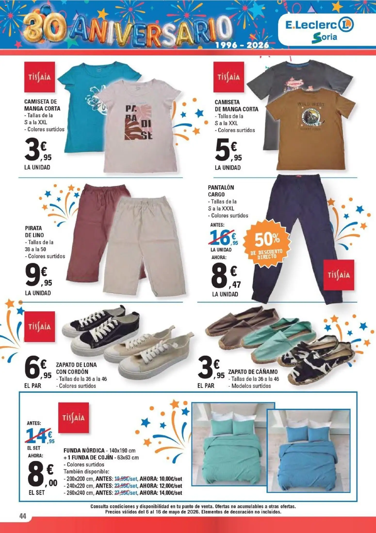 E.Leclerc Soria │ válido desde el 06.05.2026 | Página: 44 | Productos: Funda, Funda de cojín, Cojín