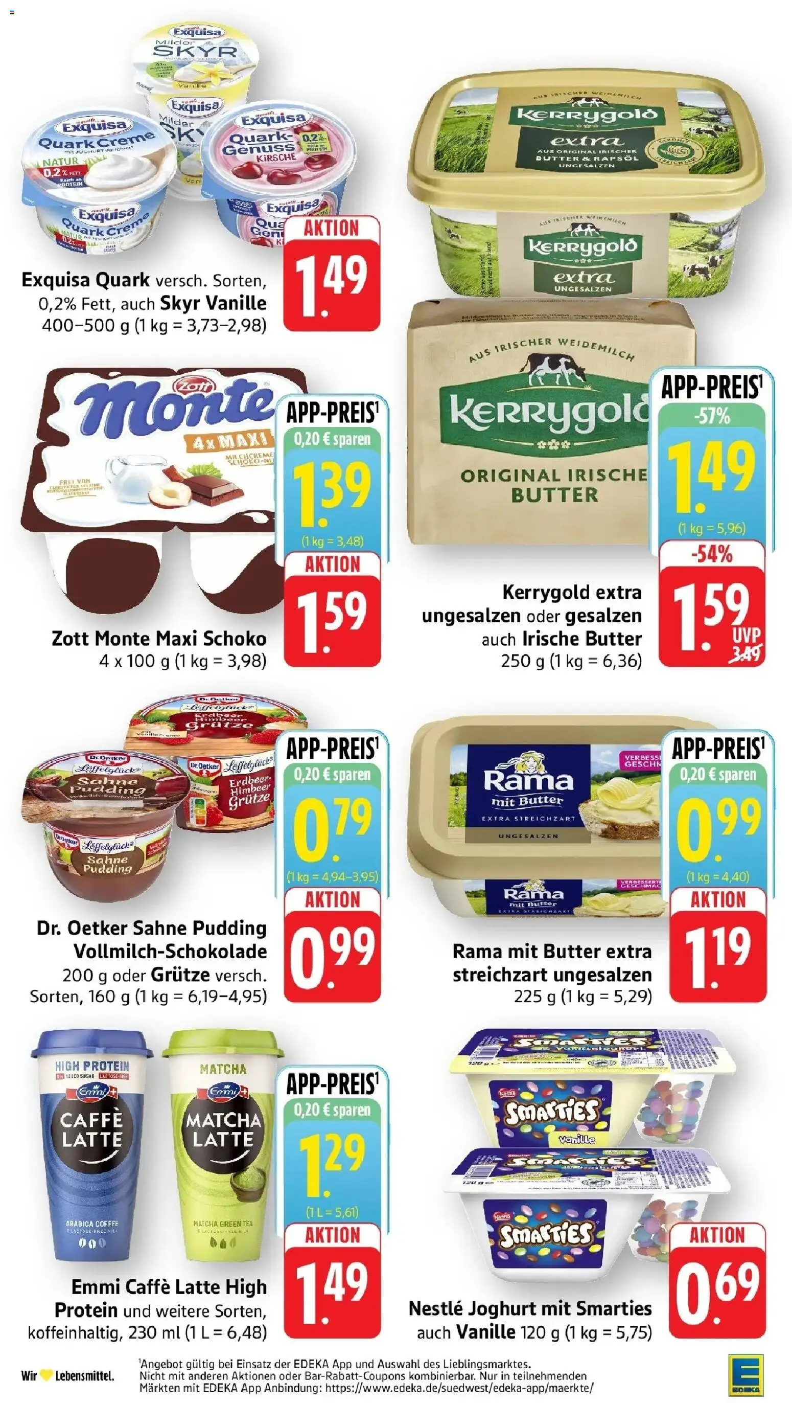Edeka Prospekt Mühlheim / Donau (ab 21.09.2026) » Angebote Online | Seite: 17 | Produkte: Quark, Pudding, Skyr, Sahne