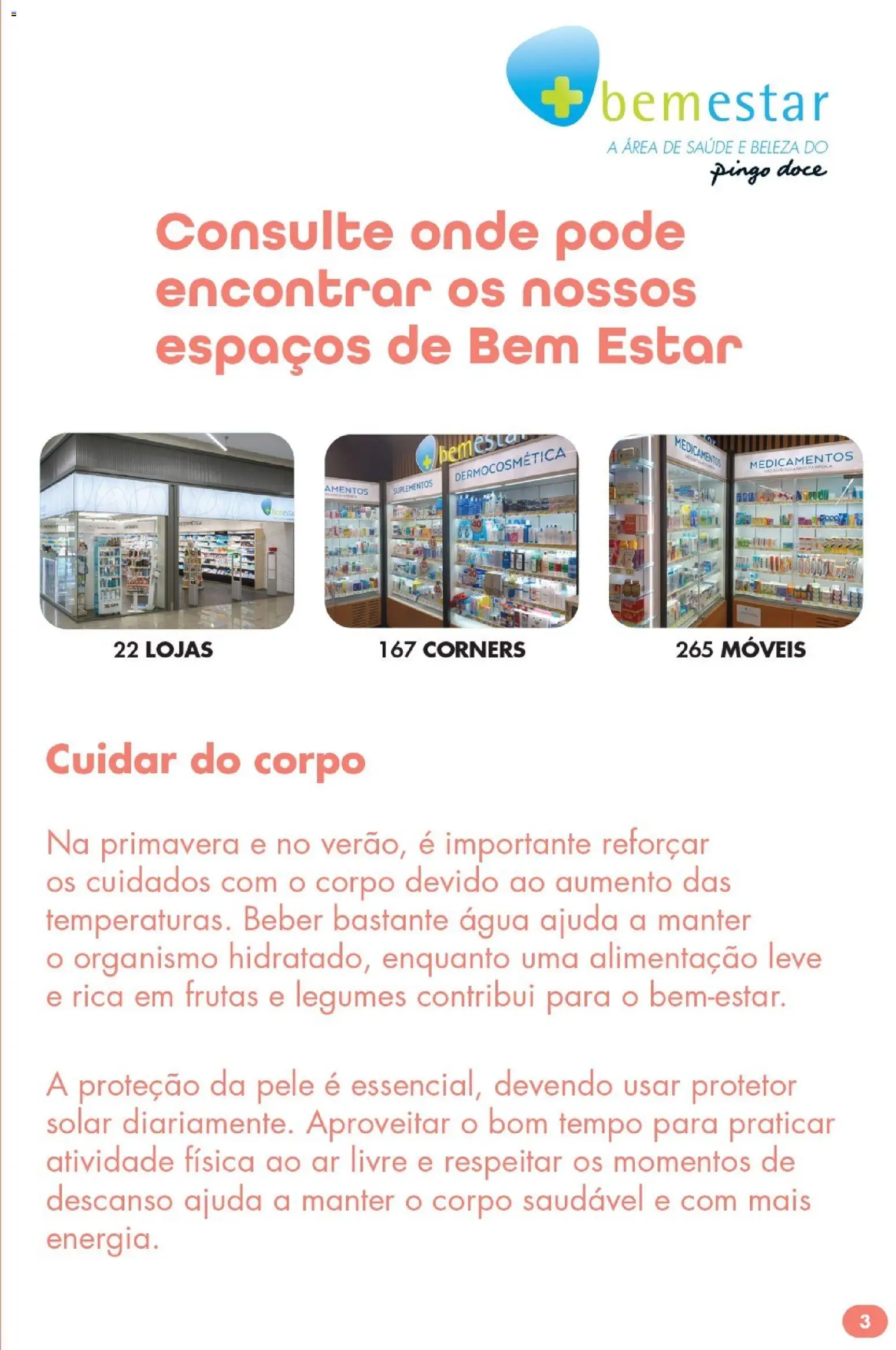 Pingo Doce Bem-estar Corpo Lojas │ válido de 05.05.2026 | Página: 3 | Produtos: Agua, Protetor solar