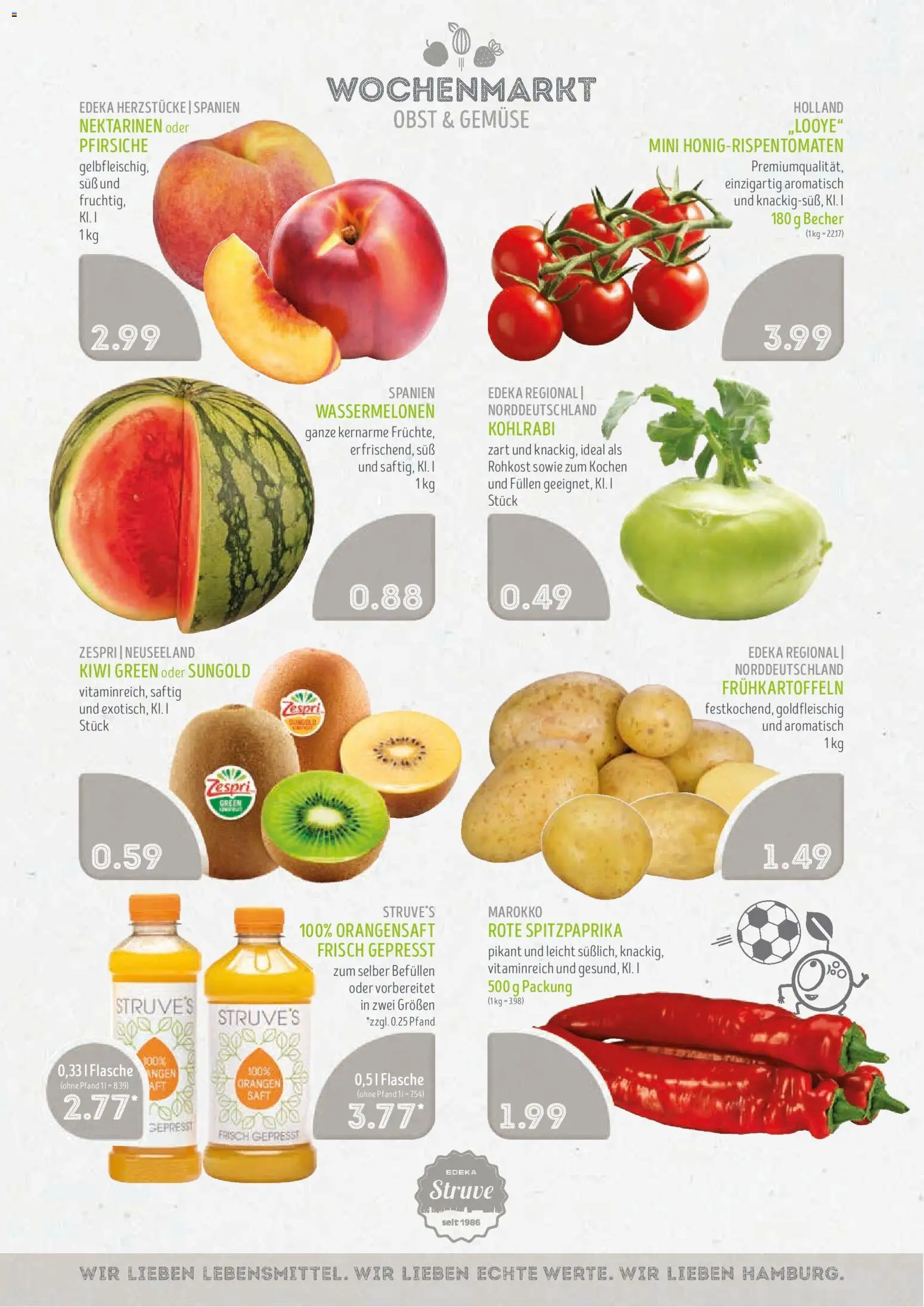 Edeka Struve Prospekt – gültig ab 06.07.2026 | Seite: 2 | Produkte: Nektarinen, Fisch, Obst, Kiwi