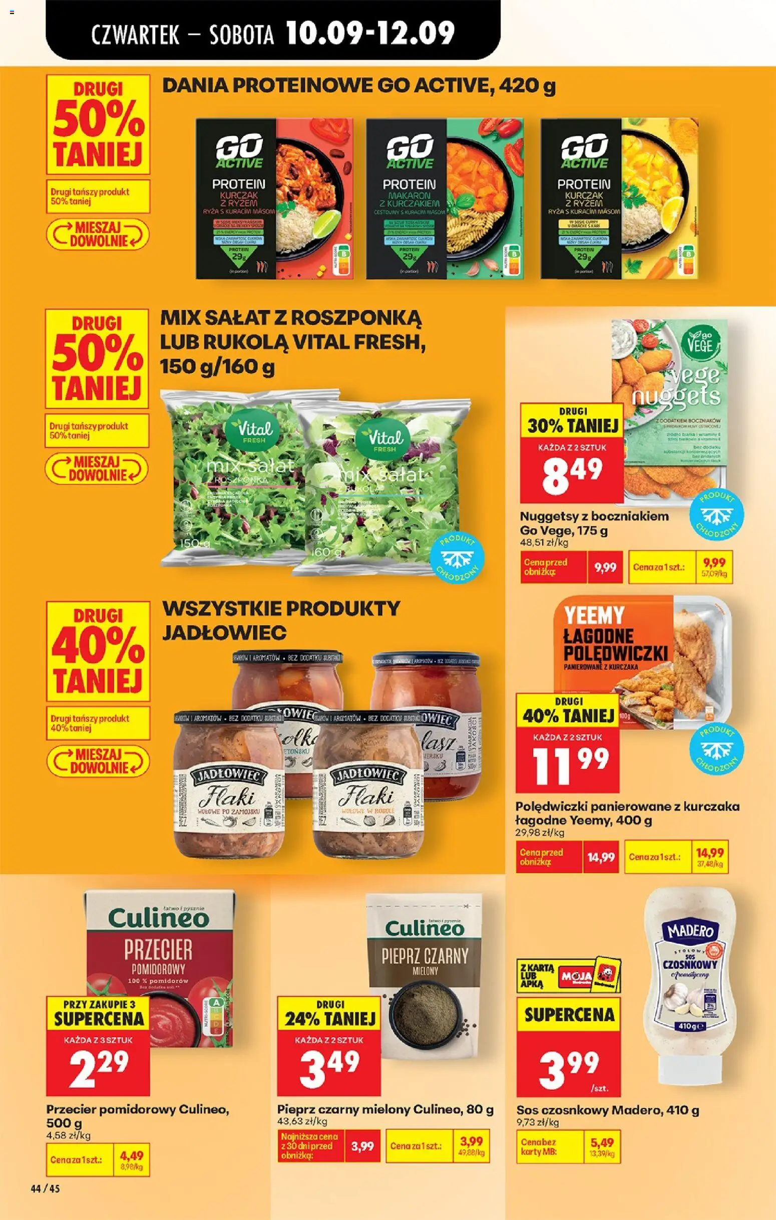 Biedronka gazetka od czwartku od 10.09.2026 | Strona: 66 | Produkty: Pieprz czarny mielony, Rukola, Mix sałat, Makaron