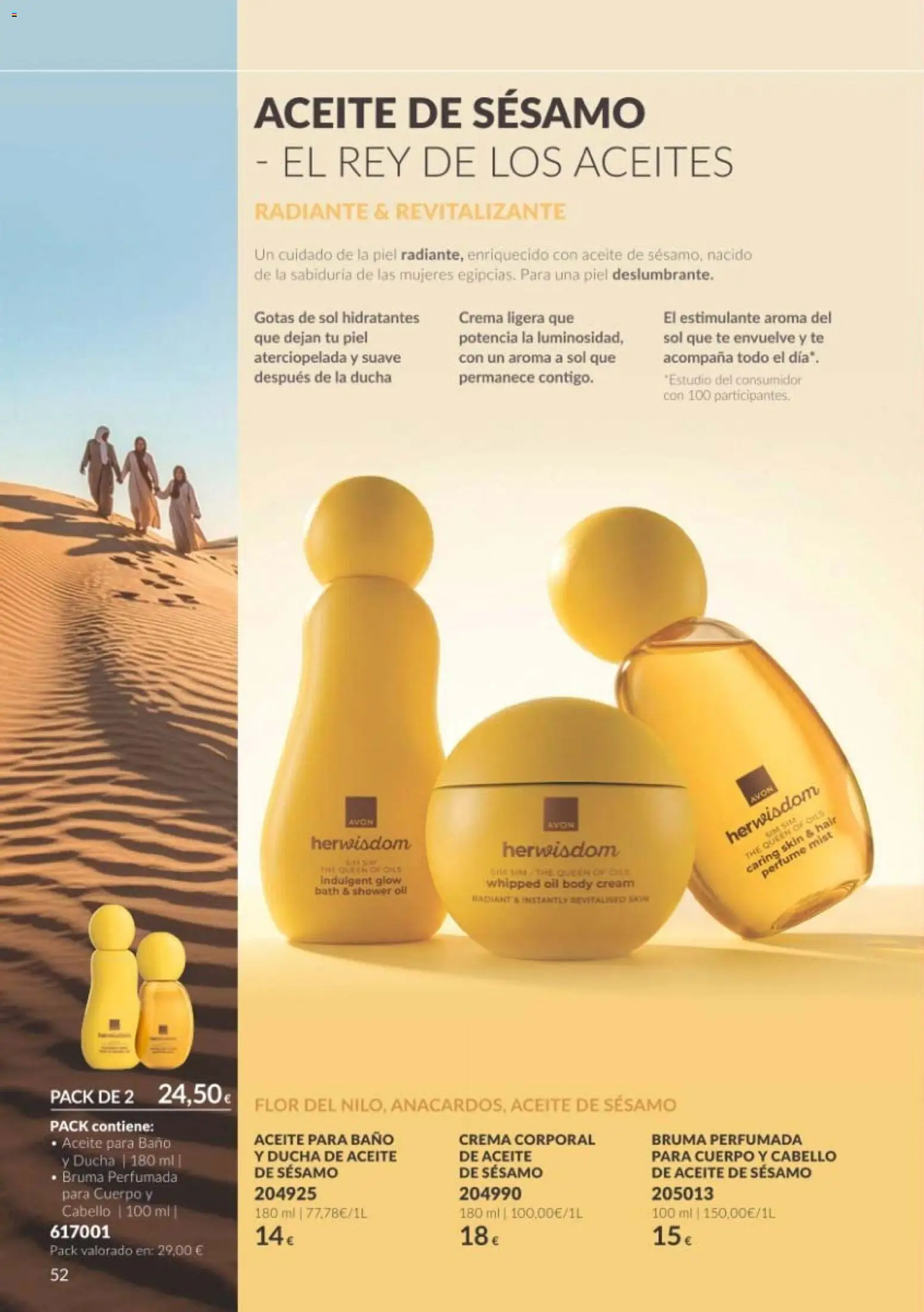 Catálogo AVON Black Friday │ válido desde el 01/11/2026 | Página: 52 | Productos: Té, Body, Sésamo, Baño