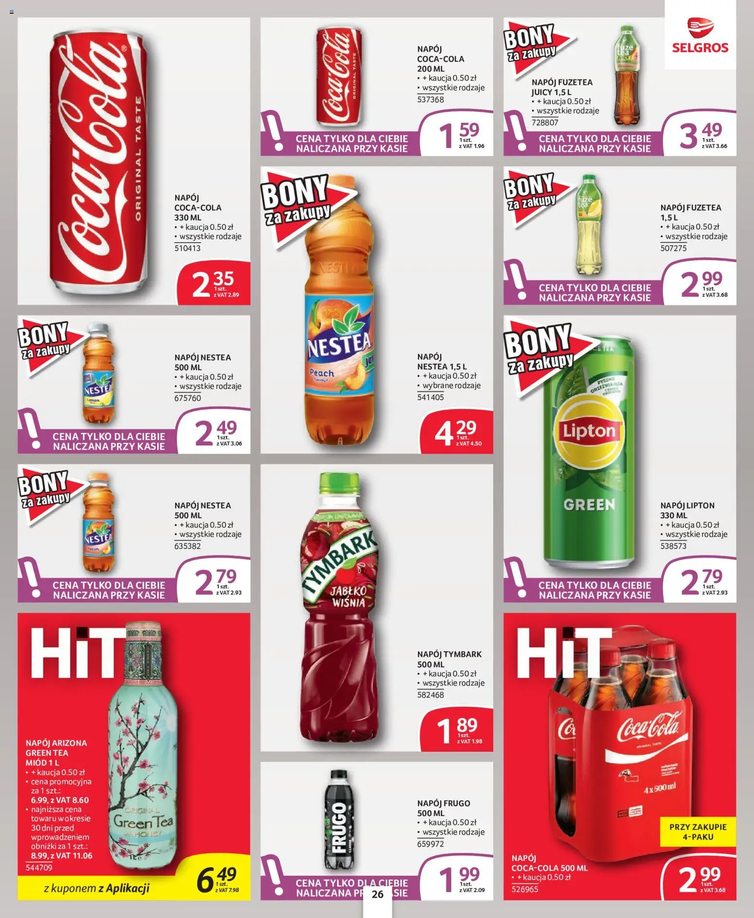 Selgros cash&carry gazetka - Oferta spożywcza od 24.09.2026 | Strona: 26 | Produkty: Miód, Tymbark