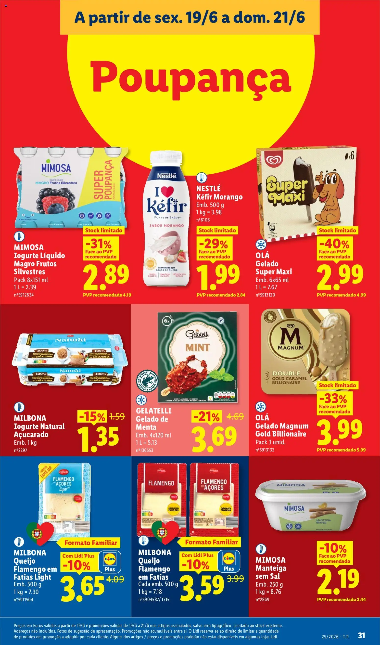 Lidl folheto │ válido de 15.06.2026 | Página: 31 | Produtos: Gelado, Manteiga, Queijo, Nestlé