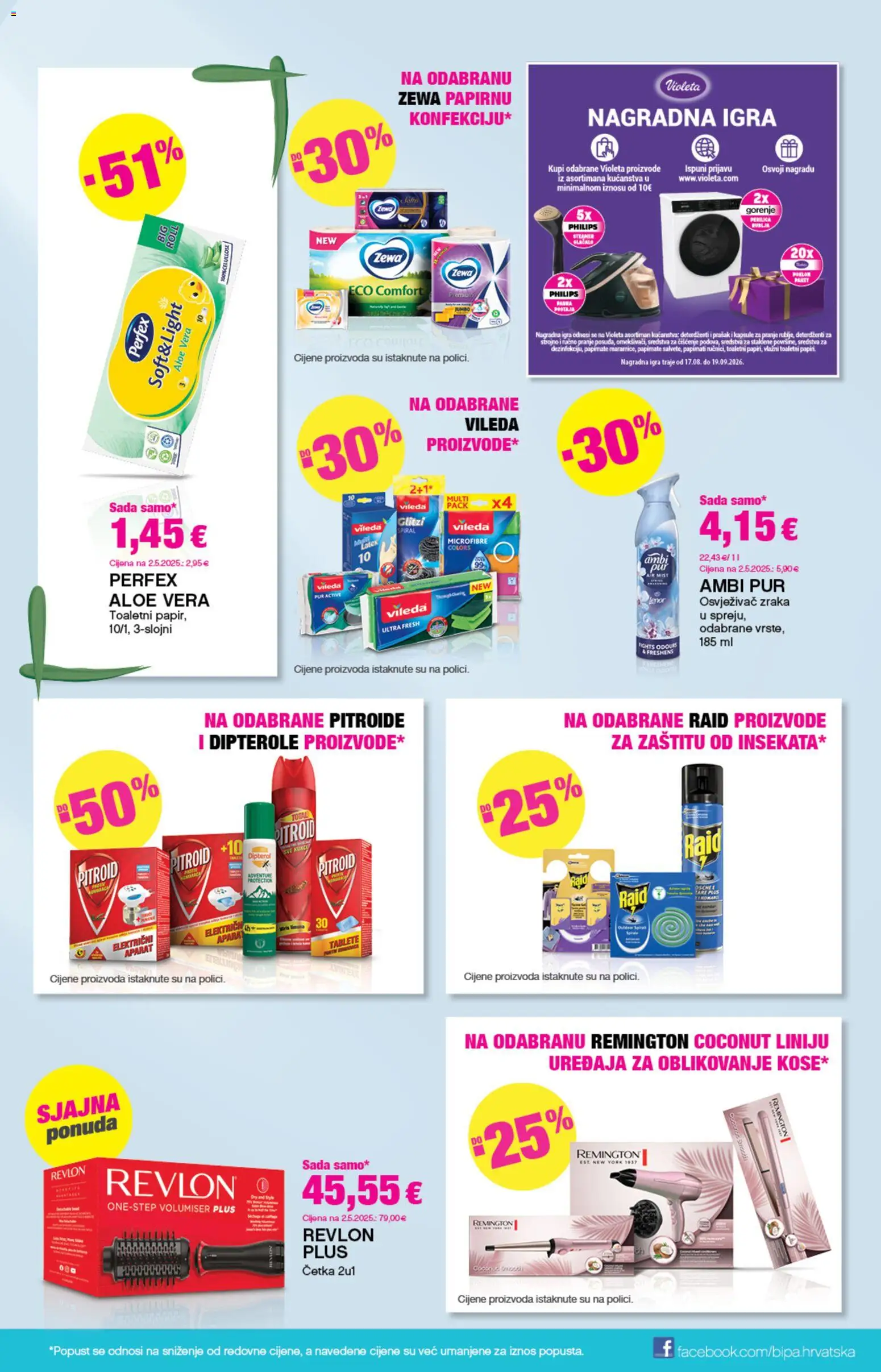 Bipa katalog | vrijedi od 20.08.2026 | Stranica: 19 | Proizvodi: Sredstva za čiščenje, Zewa, Vileda, Kapsule