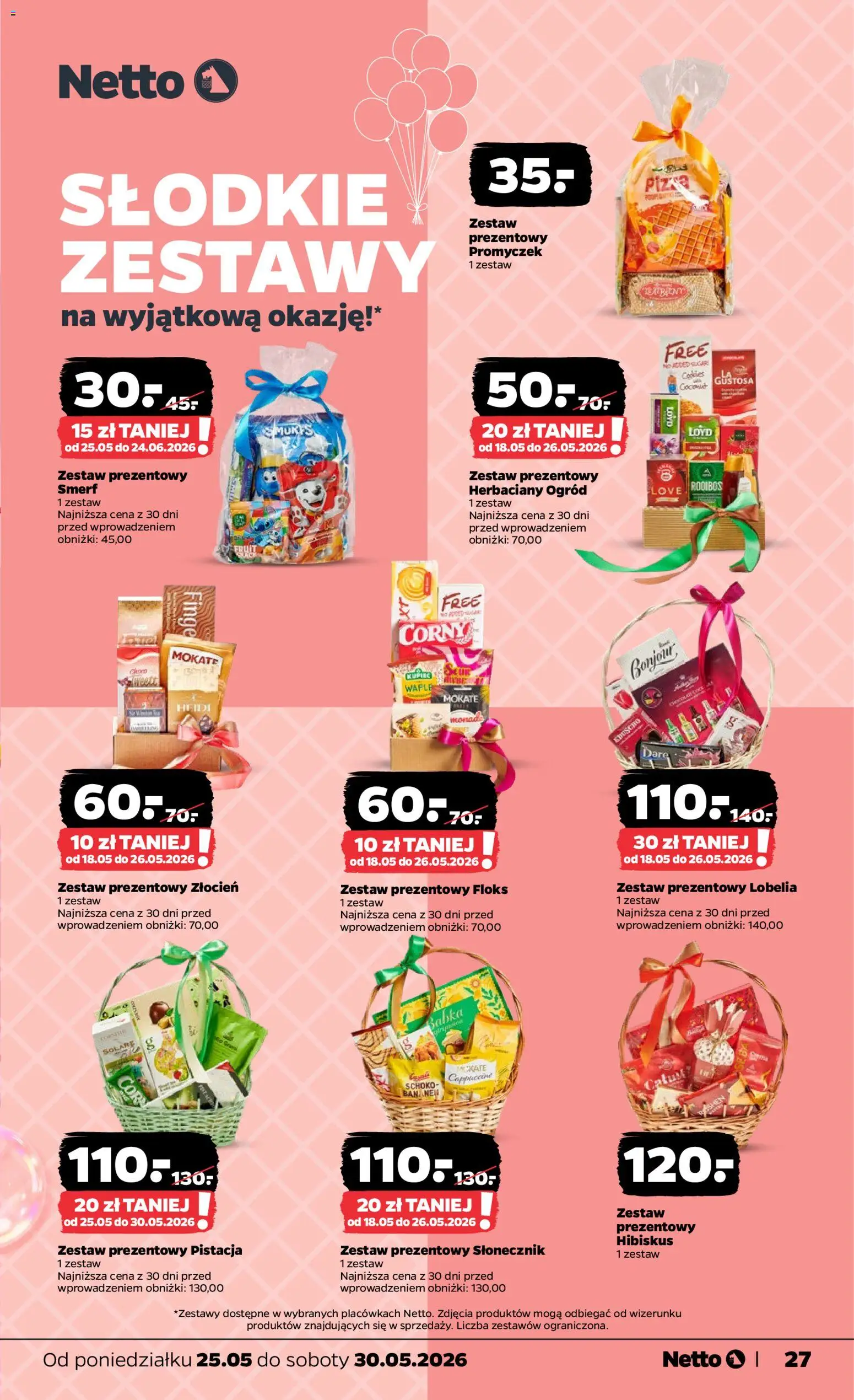 Netto gazetka od poniedziałku spożywcza od 25.05.2026 | Strona: 27 | Produkty: Cappuccino, Słonecznik, Babka