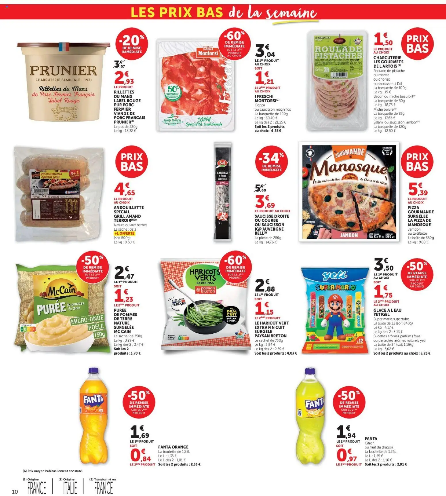 {H1} | Page: 10 | Produits: Citron, Orange, Haricot vert, Pistaches