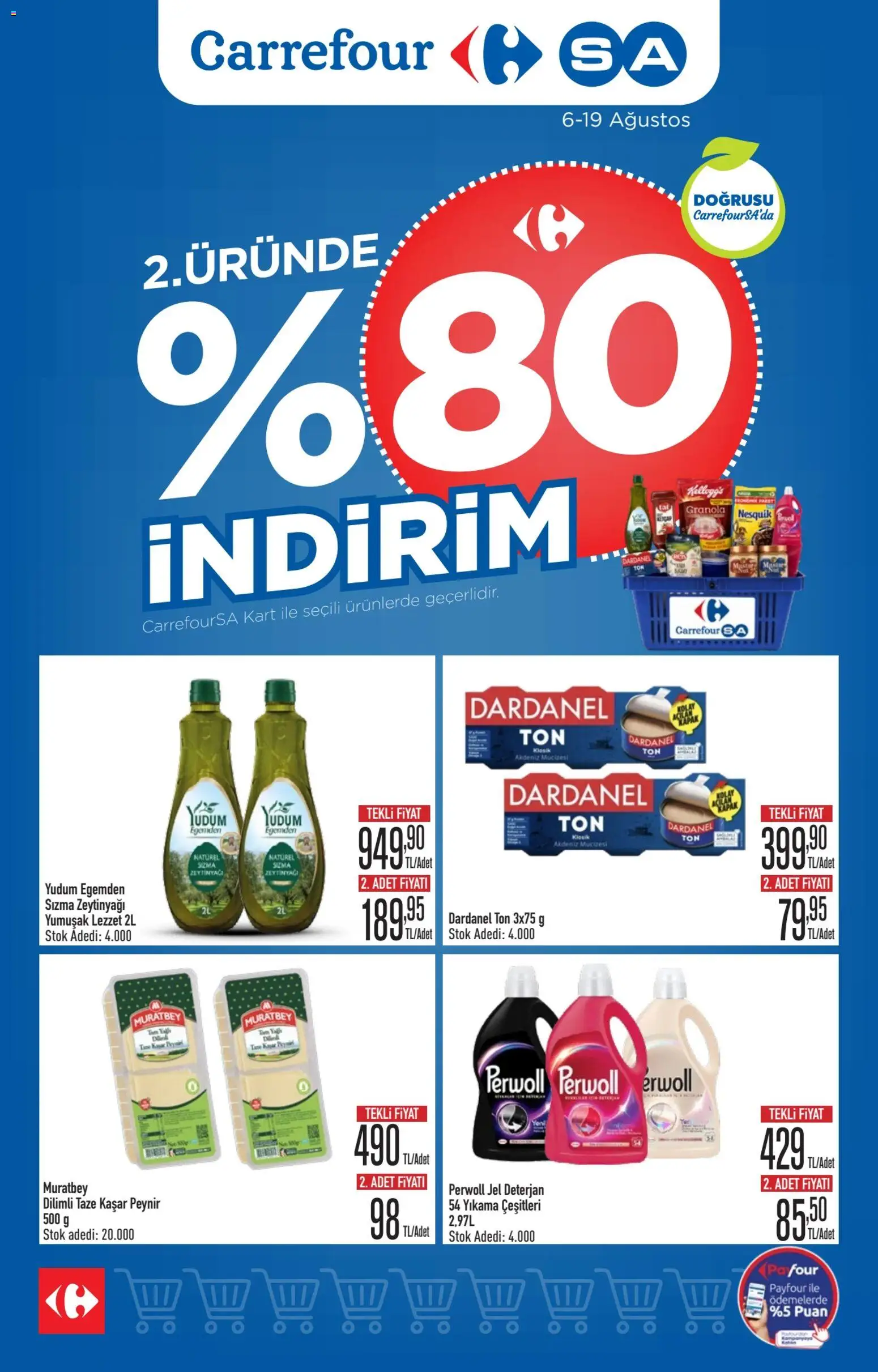 CarrefourSA Katalog - 06 Ağustos 2026 tarihinden itibaren geçerlidir | Sayfa: 1 | Ürünler: Sızma zeytinyağı, Peynir, Deterjan, Zeytinyağı
