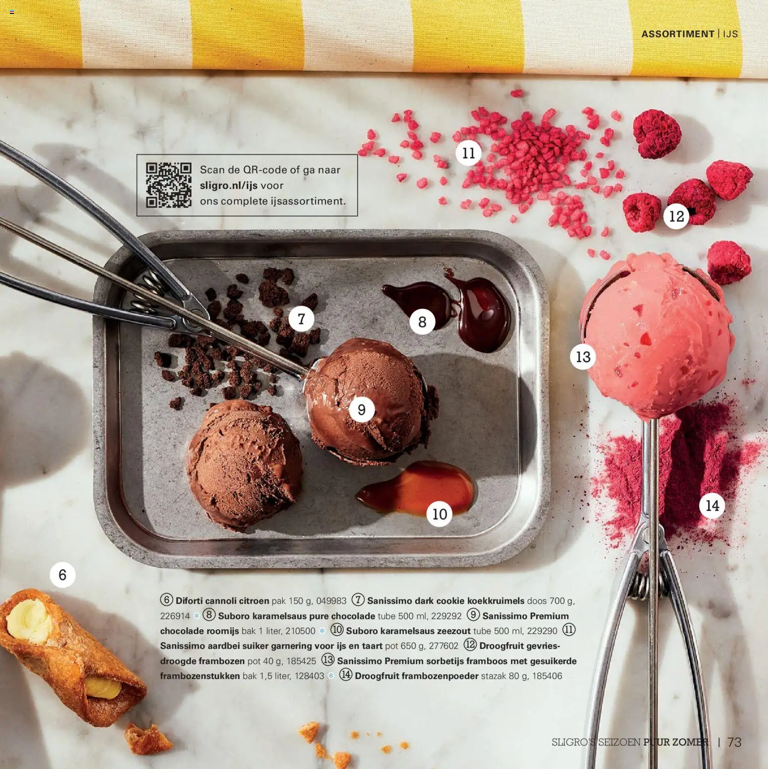 {H1} | Pagina: 73 | Producten: Chocolade, Pot, Ijs, Zeezout