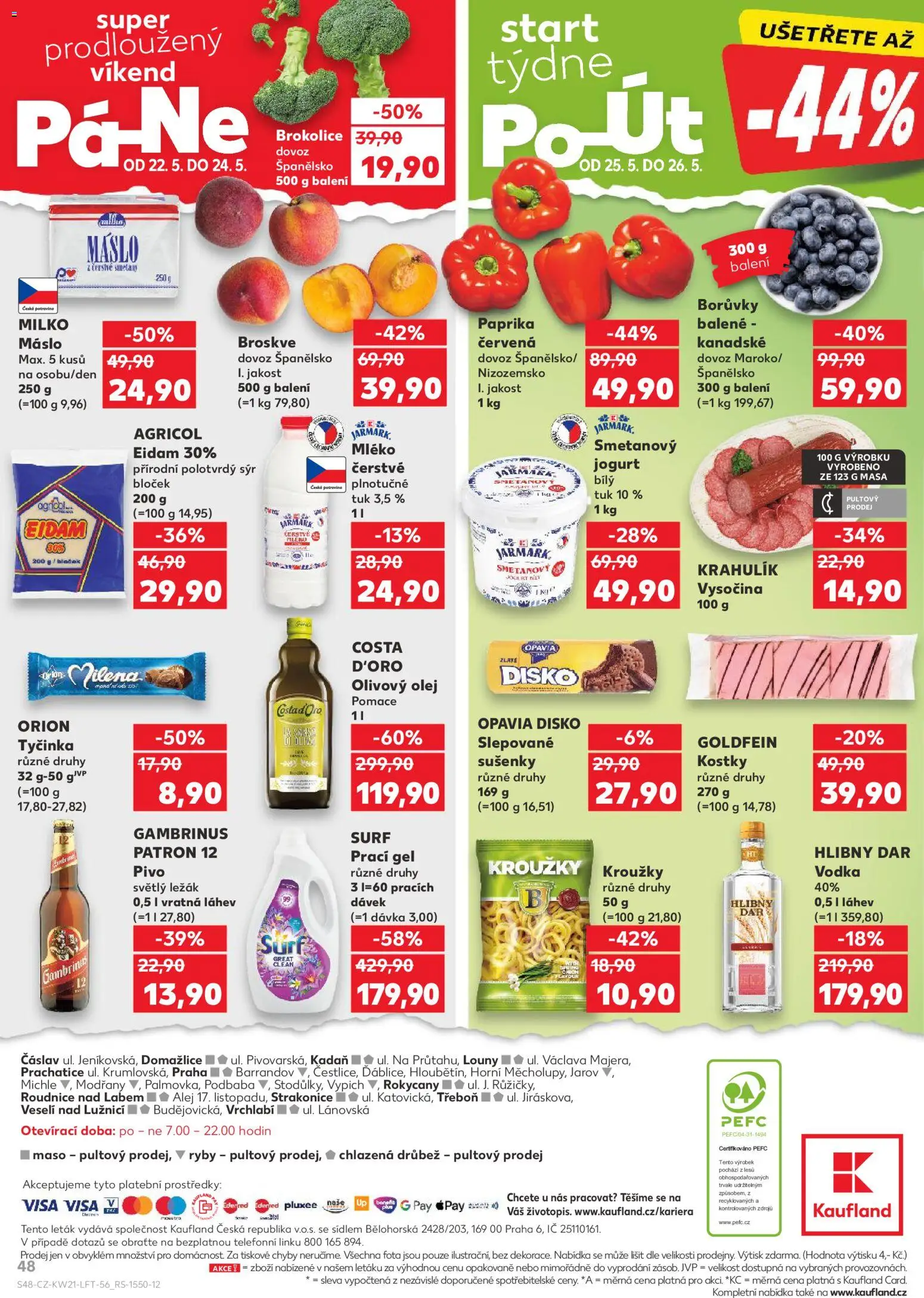Kaufland leták - Praha 8 od 20.05.2026 | Strana: 48 | Produkty: Smetanový jogurt, Olej, Eidam, Brokolice