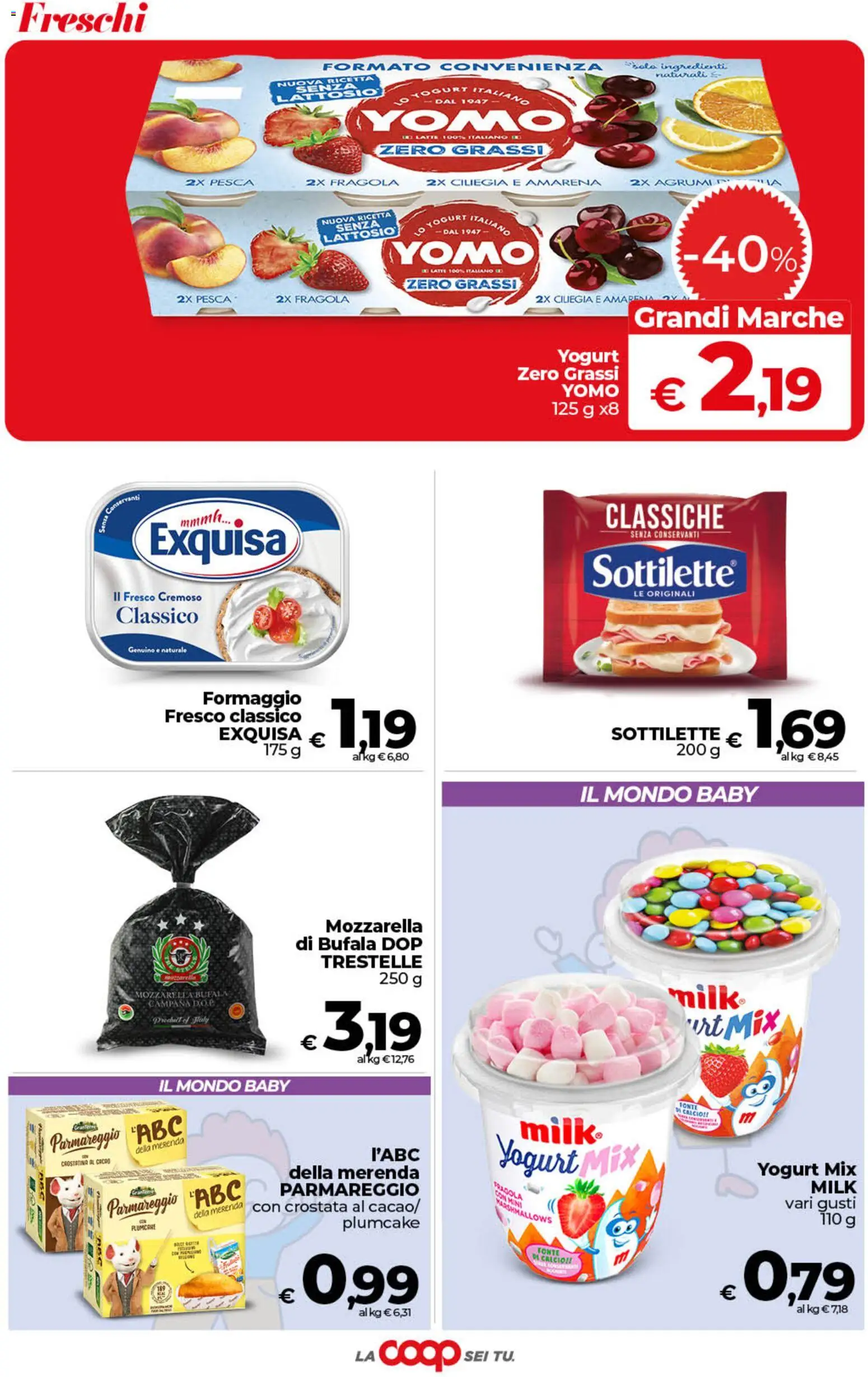 Volantino COOP del 07.05.2026 | Pagina: 19 | Prodotti: Formaggio, Pesca, Plumcake, Amarena
