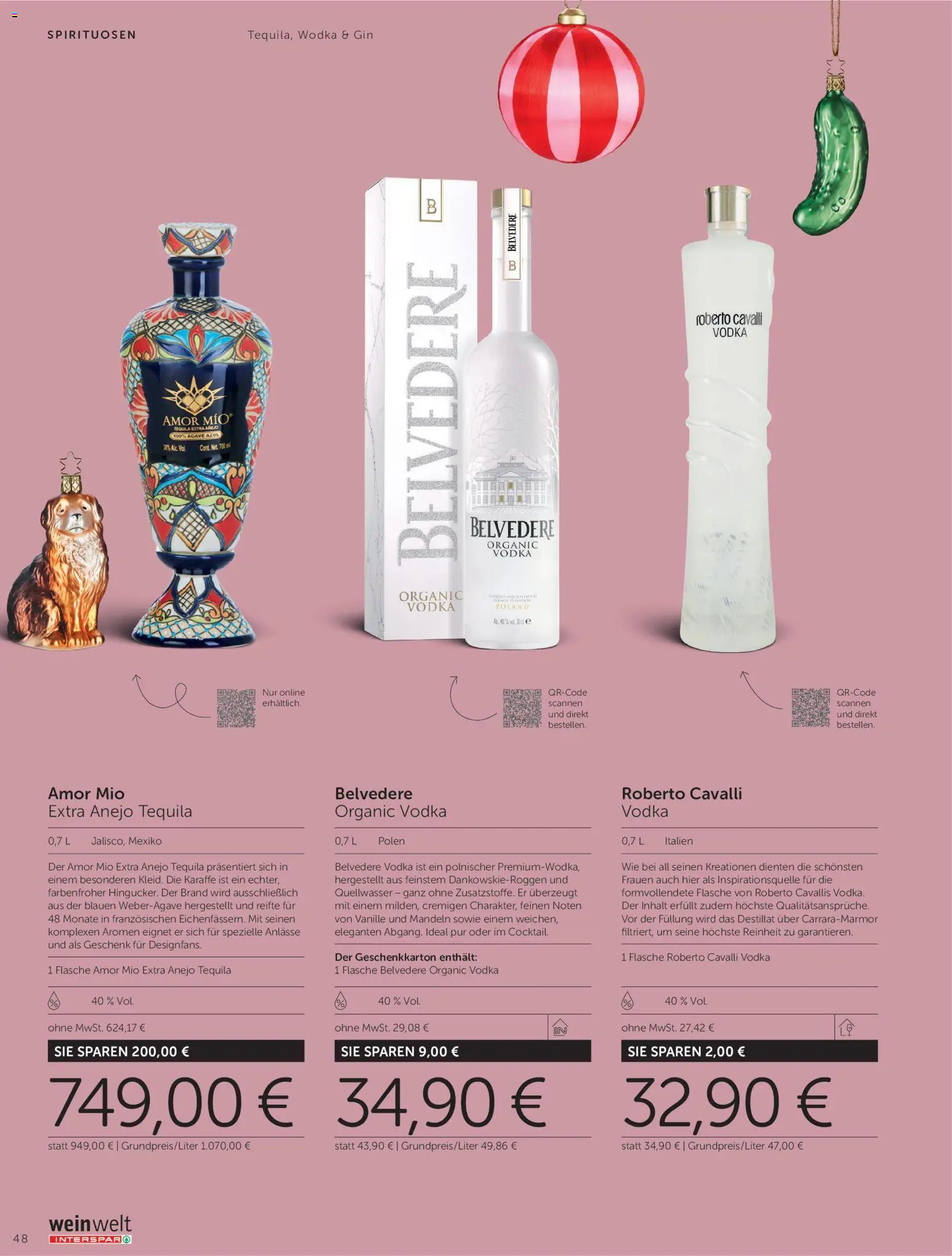 Interspar GESCHENKE WELT gültig ab 13.10.2026 | Seite: 48 | Produkte: Gin, Wodka, Vanille, Quellwasser