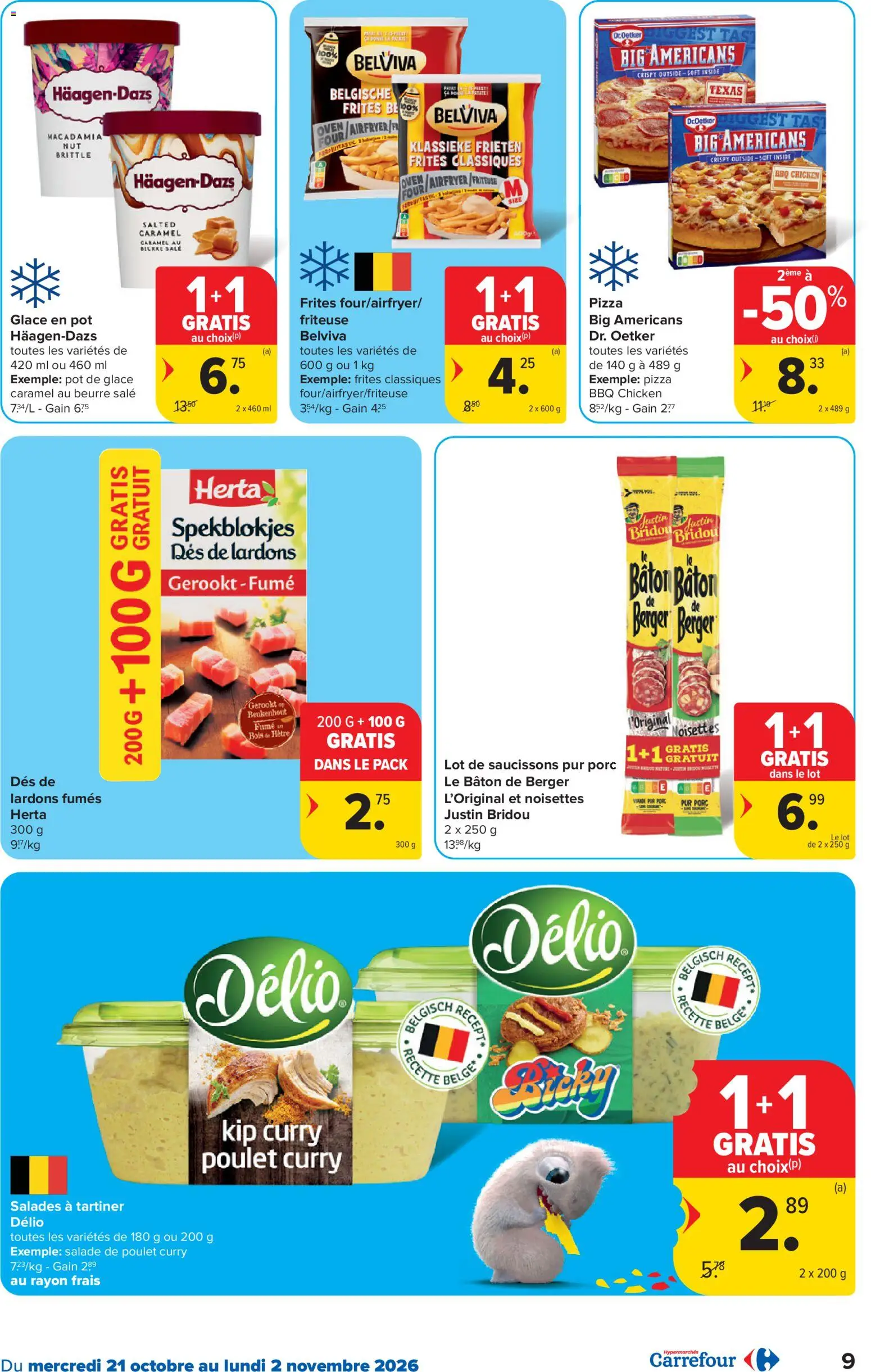 {H1} | Pagina: 9 | Producten: Pizza, Bacon, Salade, Friteuse