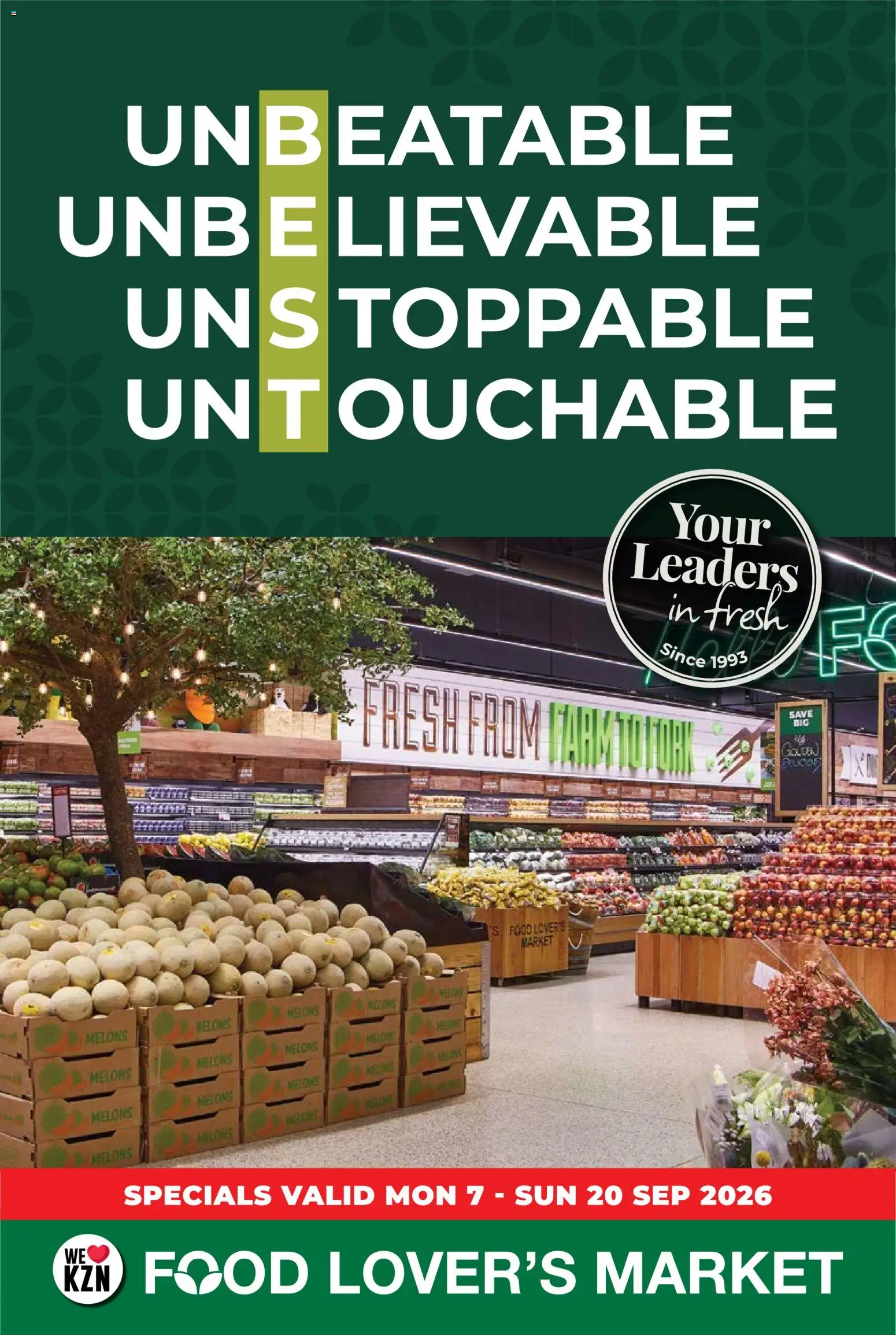 New Food Lover's Market catalogue – valid from 07/09/2026 | Page: 1 | Products: Melons
