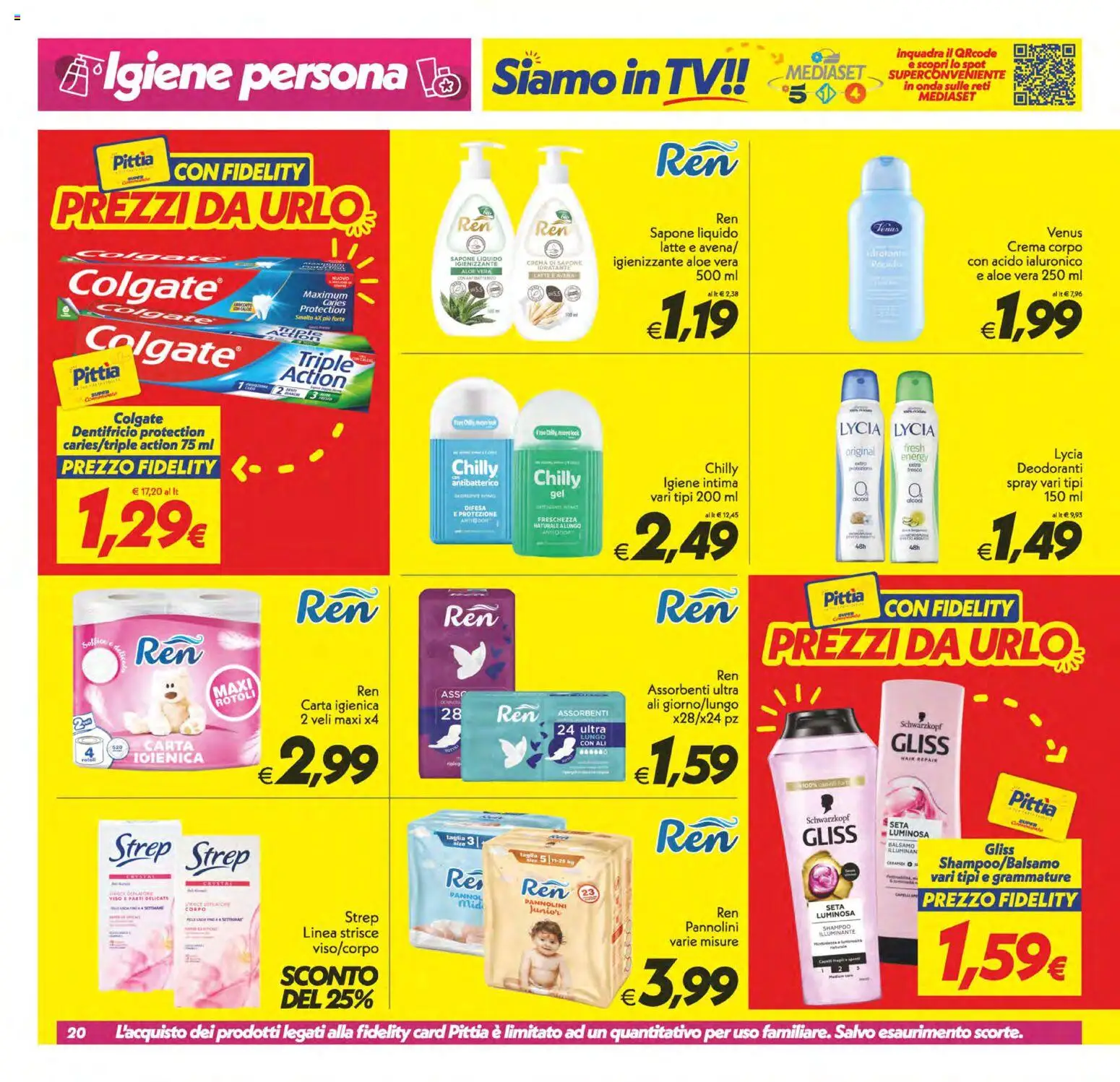 Volantino SuperConveniente del 29.05.2026 | Pagina: 20 | Prodotti: Illuminante, Shampoo, Dentifricio, Latte