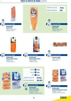 Ofertele Metro valabile de la 21.04.2026 | Pagină: 59 | Produse: Somon, Pește, Fructe, Fructe De Mare
