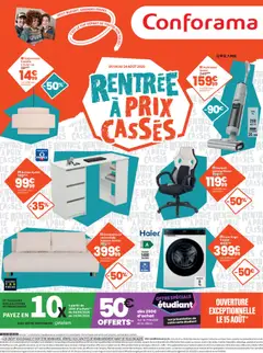 Conforama - Prévisualisation de Conforama Rentrée à prix cassés valide à partir de 04/08/2026