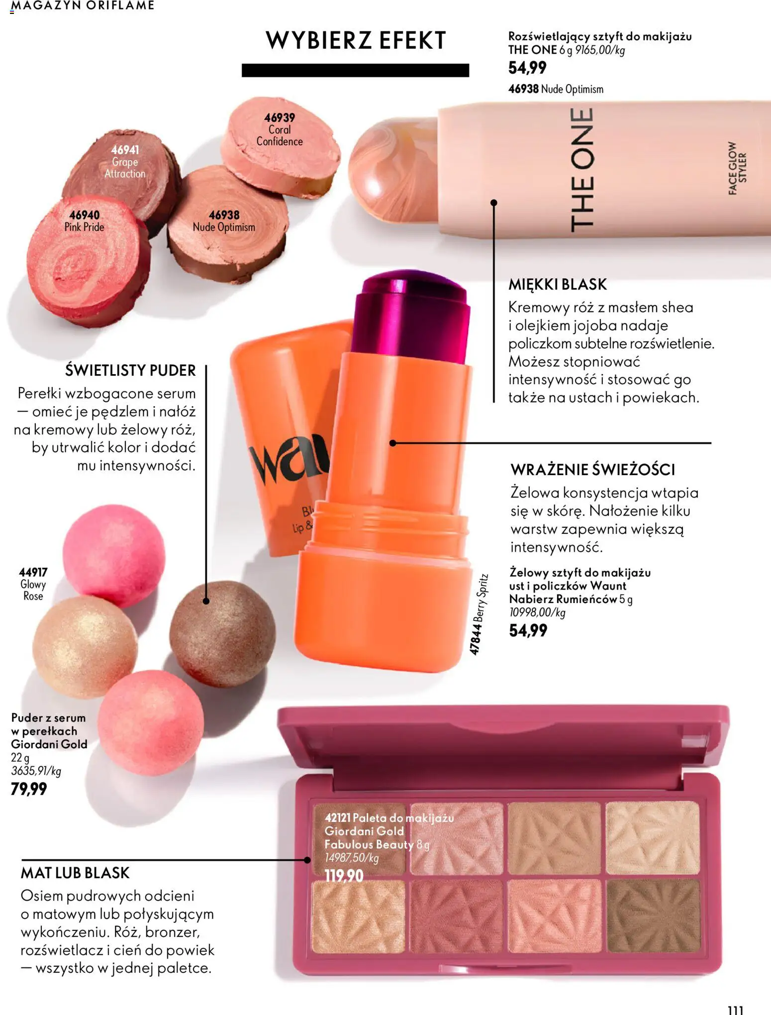 Oriflame Katalog 14 2026 od 30.09.2026 | Strona: 111 | Produkty: Puder, Róż, Rozświetlacz