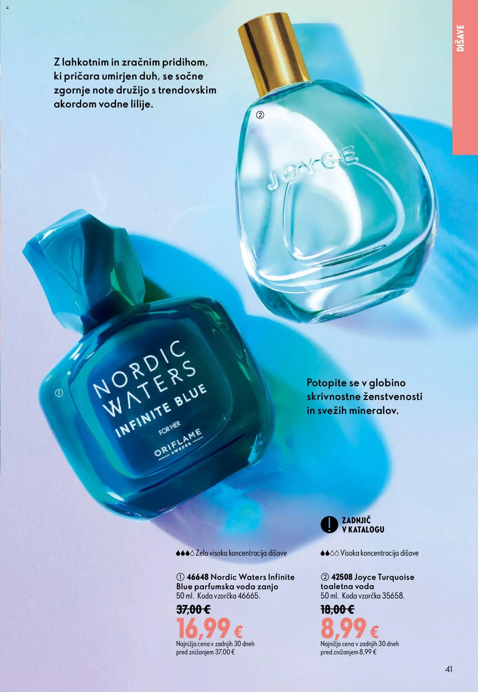 Novi Oriflame katalog ponudbe – veljaven od 26.08.2026 | Stran: 41 | Izdelki: Voda, Toaletna voda, Parfumska voda