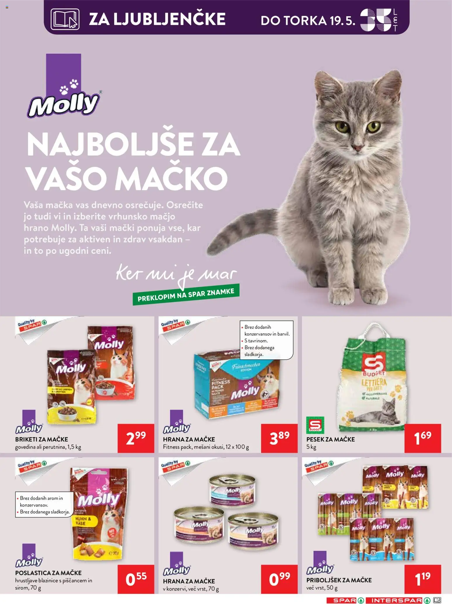 Novi Spar katalog ponudbe – veljaven od 13.05.2026 | Stran: 43 | Izdelki: Hrana za mačke