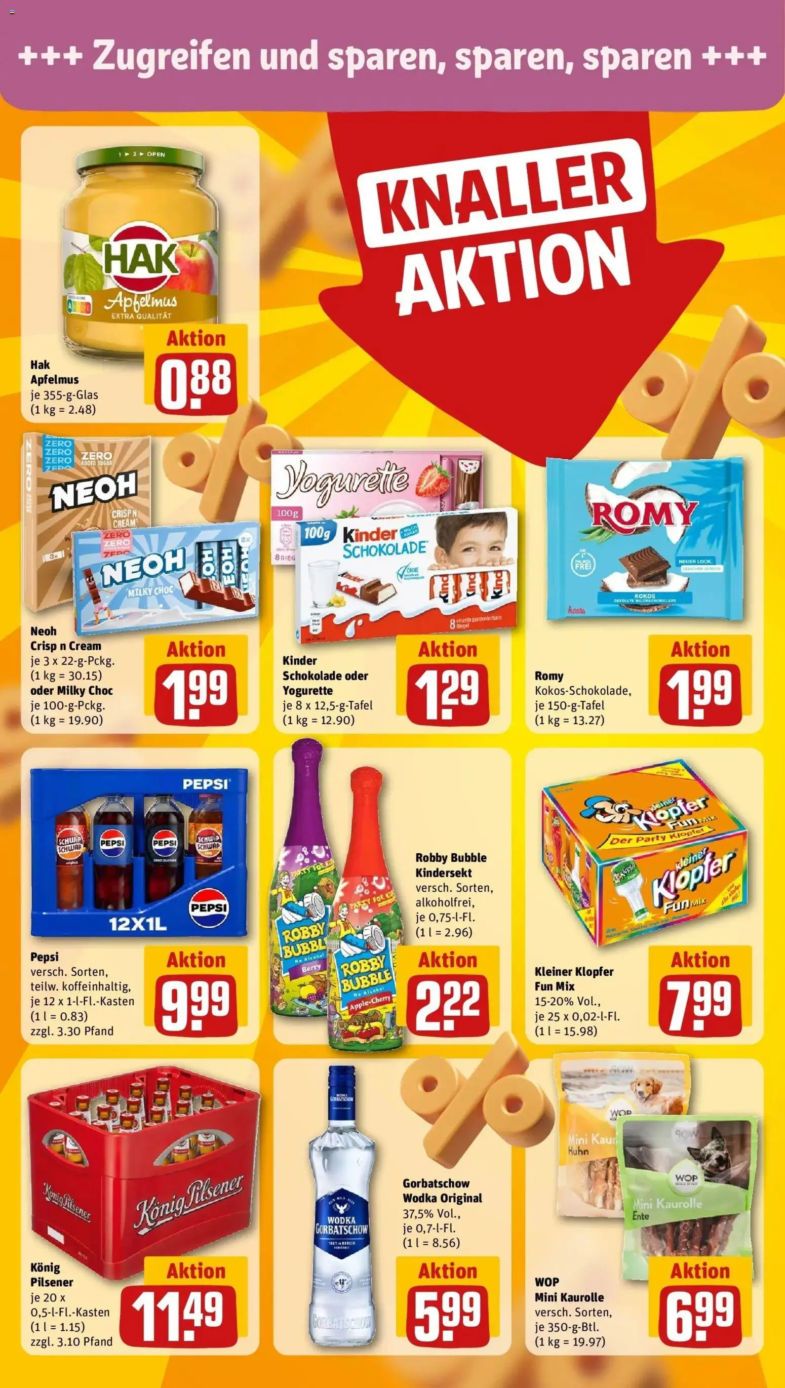 REWE Prospekt ab 26.10.2026 zum Blättern » Angebote | Seite: 16 | Produkte: Schwip schwap, Apfelmus, Wodka, Ente
