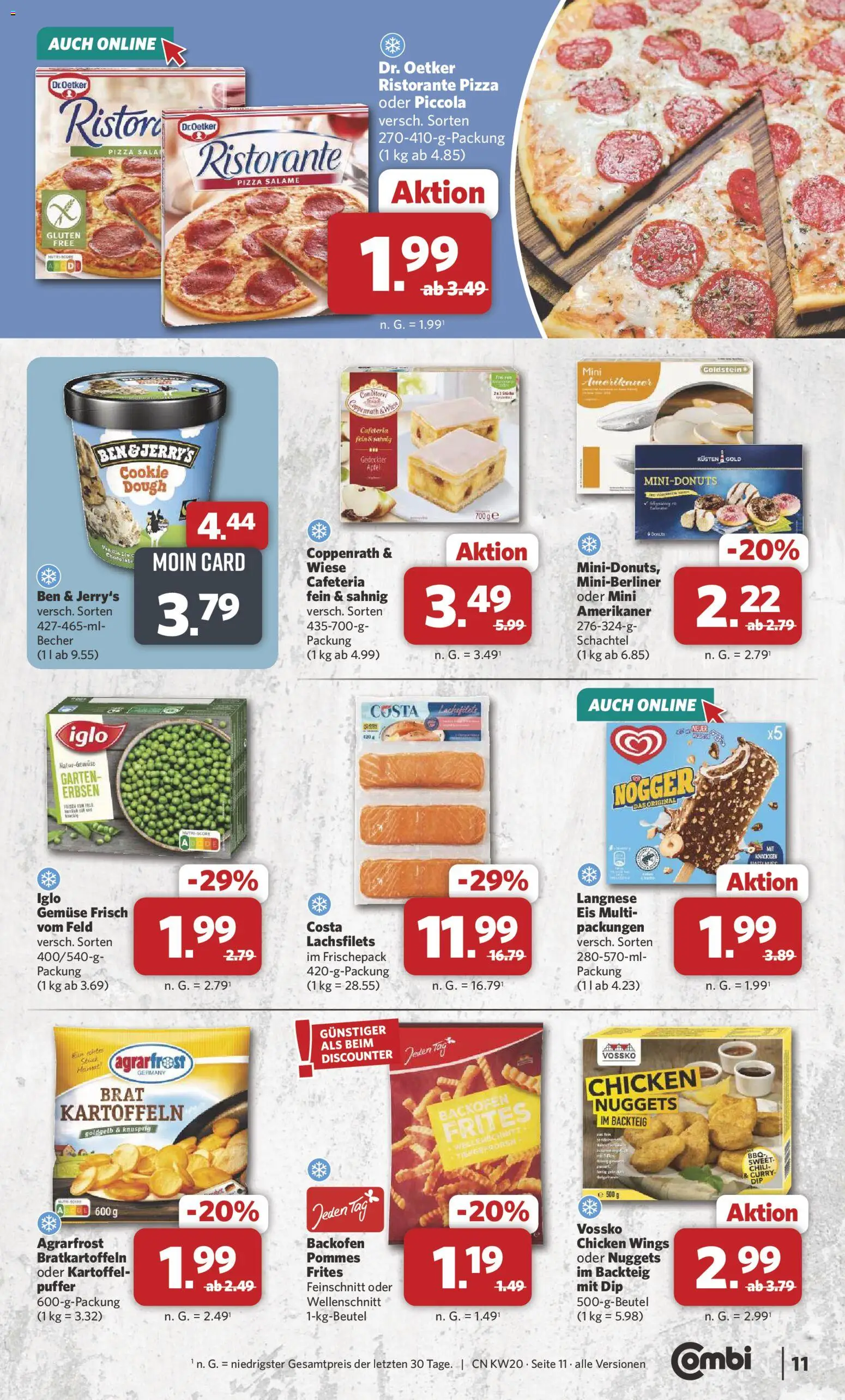 Combi Prospekt 	 – gültig ab 11.05.2026 | Seite: 11 | Produkte: Iglo, Äpfel, Backofen, Pizza