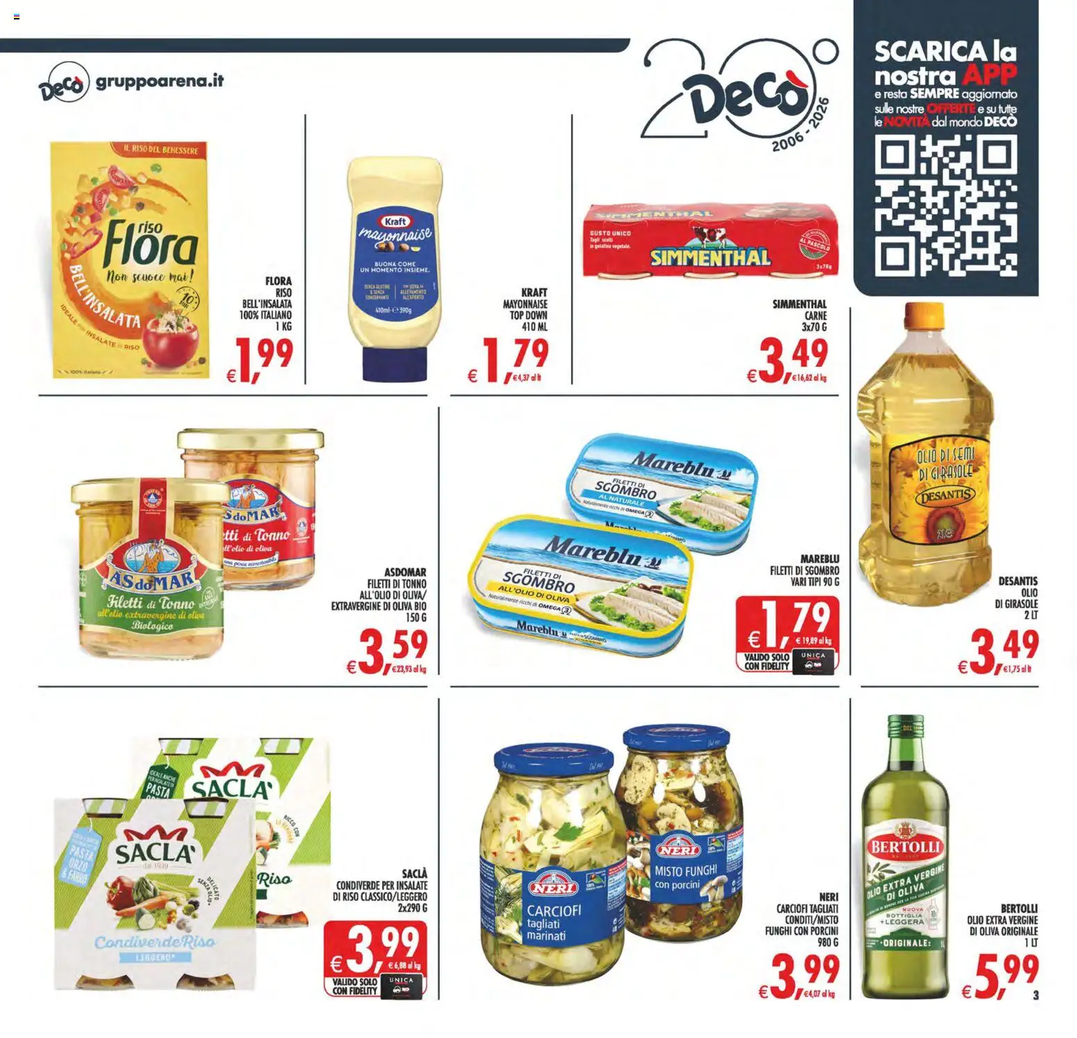 Volantino Decò del 08.05.2026 | Pagina: 3 | Prodotti: Top, Tonno, Sgombro, Farro
