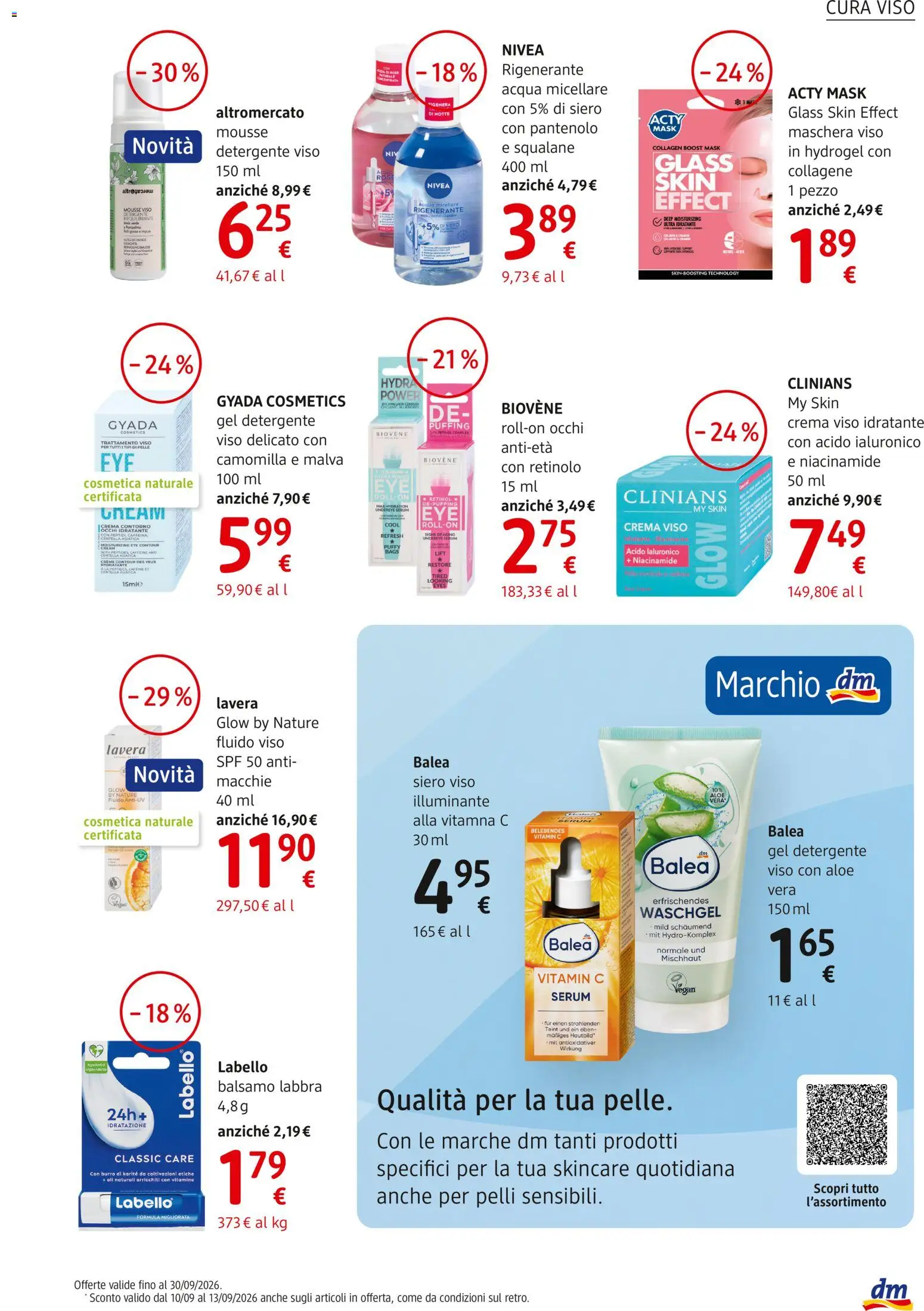 Volantino dm drogerie markt del 10/09/2026 | Pagina: 5 | Prodotti: Crema, Maschera viso, Crema viso, Acqua