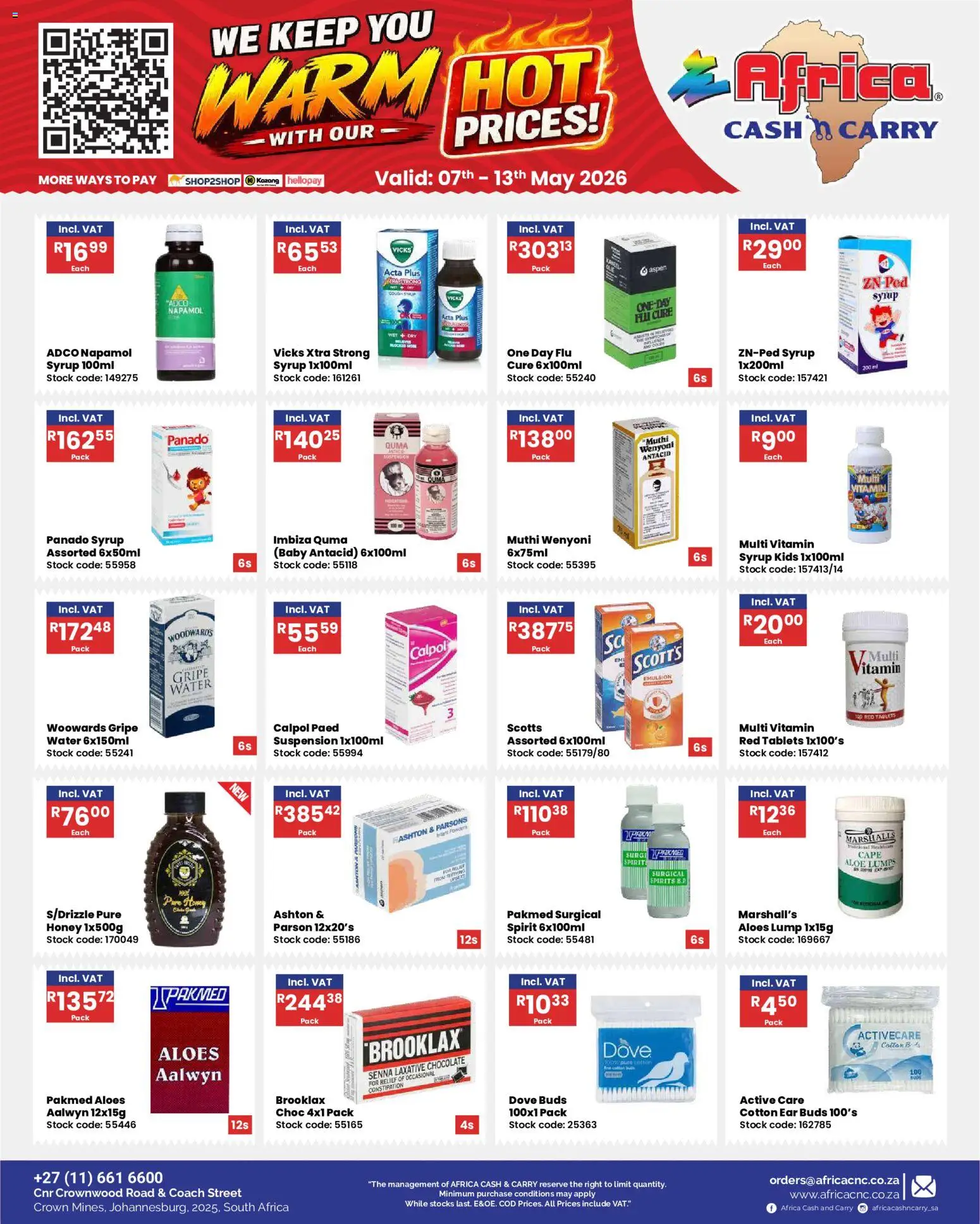 New Africa Cash & Carry catalogue – valid from 07/05/2026 | Page: 10 | Products: Bed, Stock, Syrup, Water