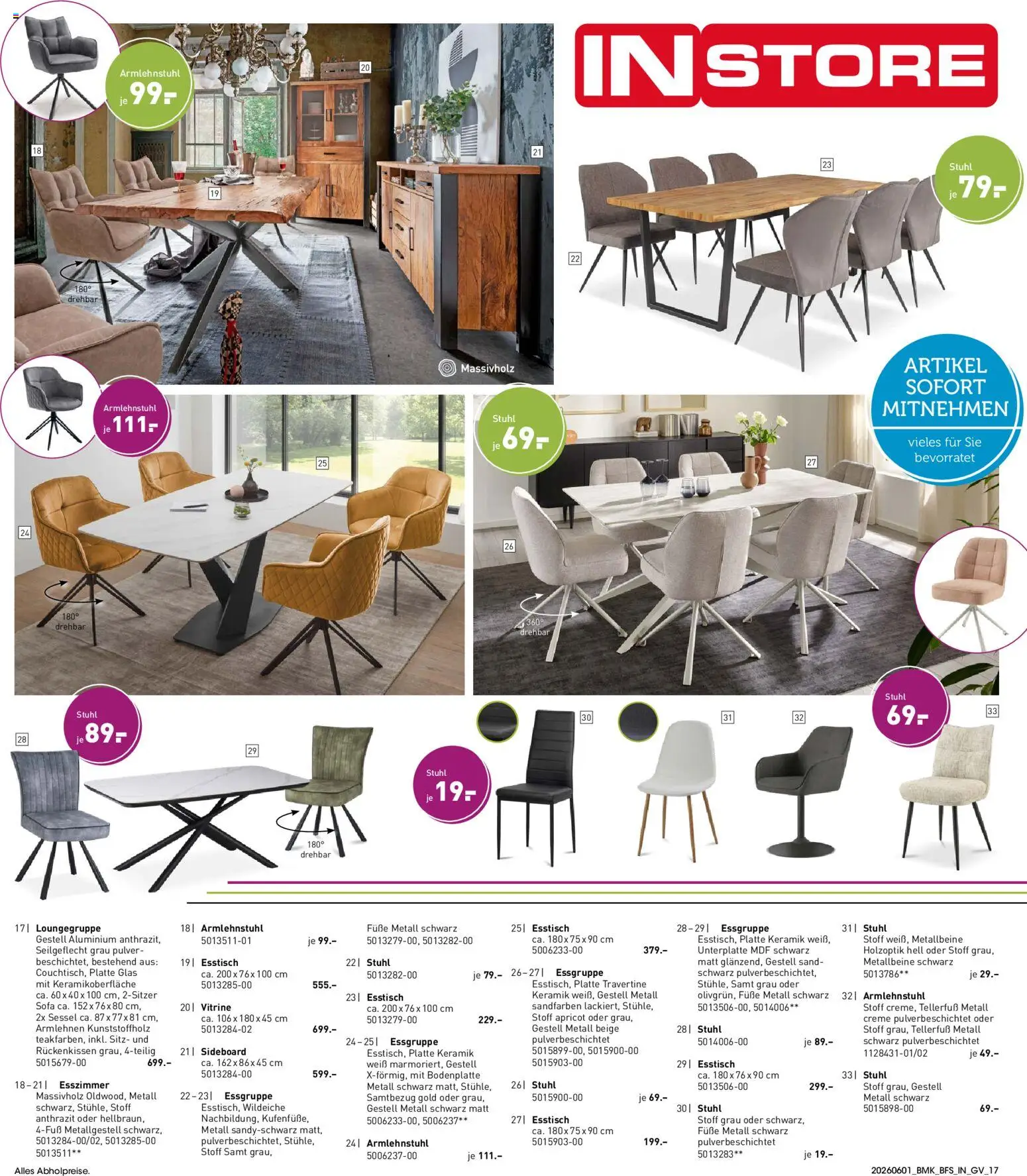 Möbel Martin Prospekt – gültig ab 01.06.2026 | Seite: 17 | Produkte: Essgruppe, Sofa, Sessel, Stuhl
